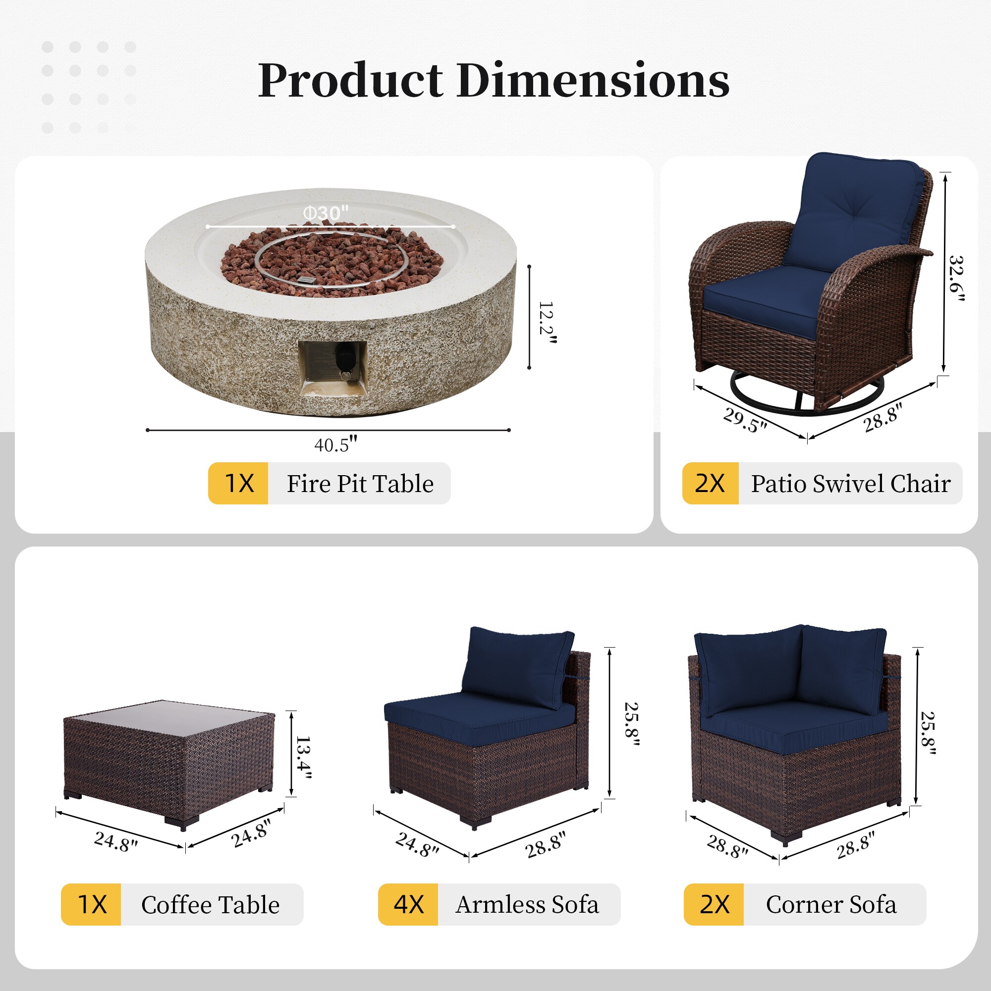 UPHA PL-2CZY11-42QBE-Z2 Patio-Conversation-Sets - View #12