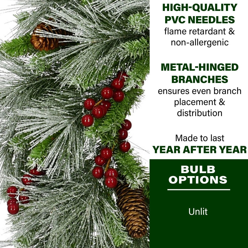 Fraser Hill Farm FF001CHWR-025-0GR Artificial-Christmas-Wreaths - View #4