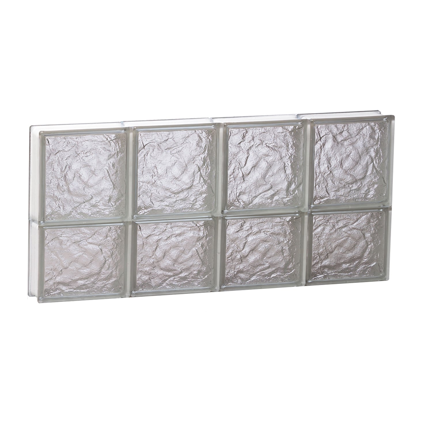 REDI2SET S3214IS Ice Glass 31-in x 13-1/2-in Frameless Replacement Glass Block Window