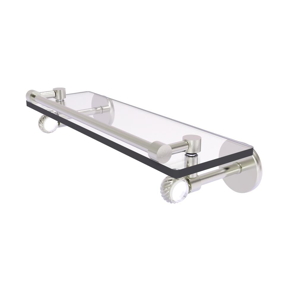 Allied Brass CV-1T-16-GAL-SN Clearview Satin Nickel Wall mount Bathroom Shelf ( 16-in x 3.75-in x 5-in )