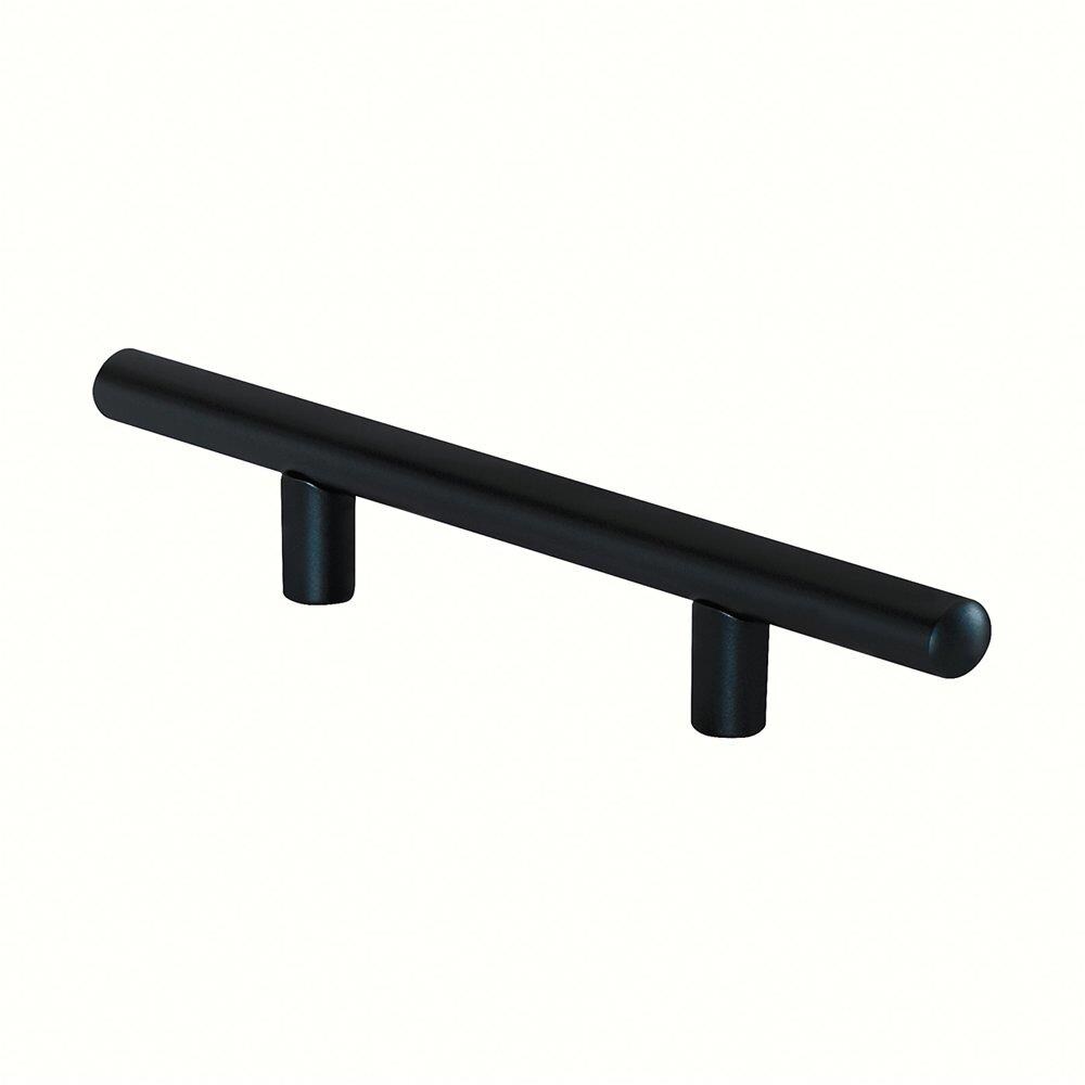 Siro Designs 45-132 European Railing 6-7/8-in Center to Center Matte Black Rectangular Bar Drawer Pulls