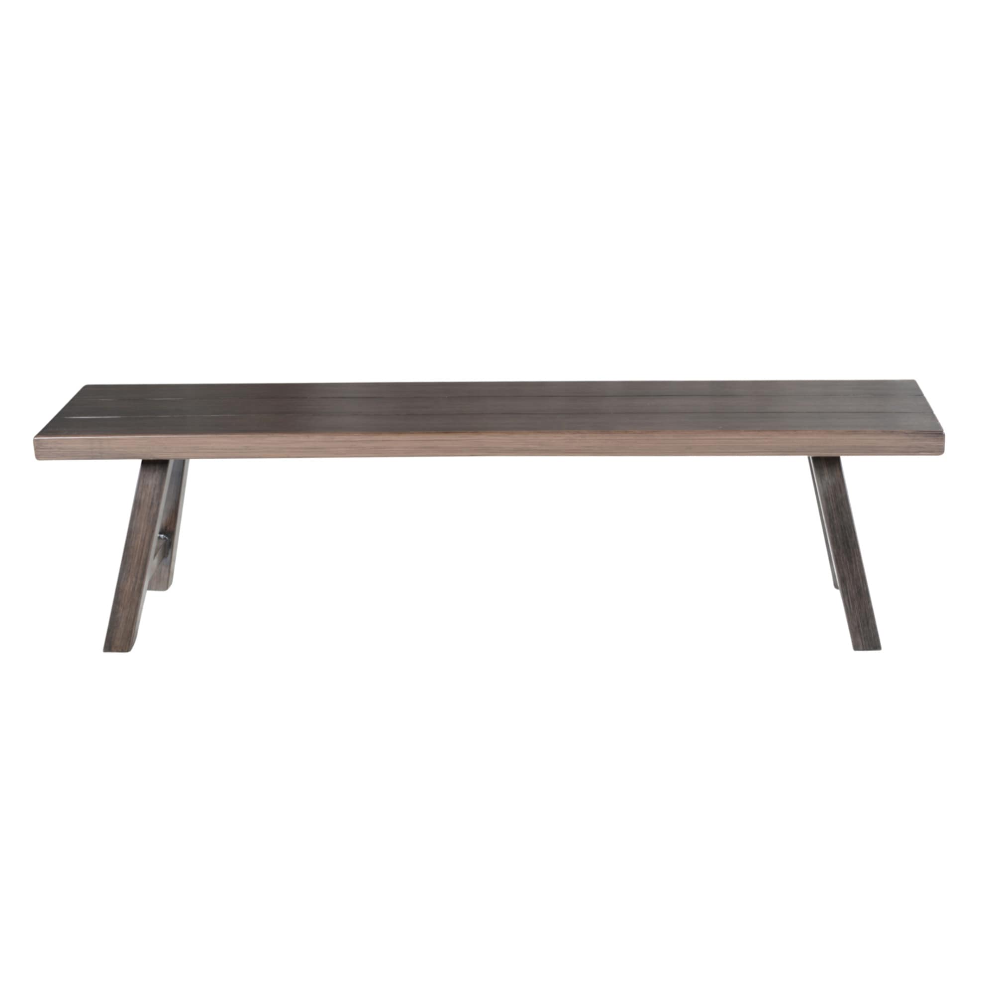 Steve Silver MAR600BN Marina 52.25-Inches W x 16.5-Inches H Dark Walnut Aluminum Dining Bench