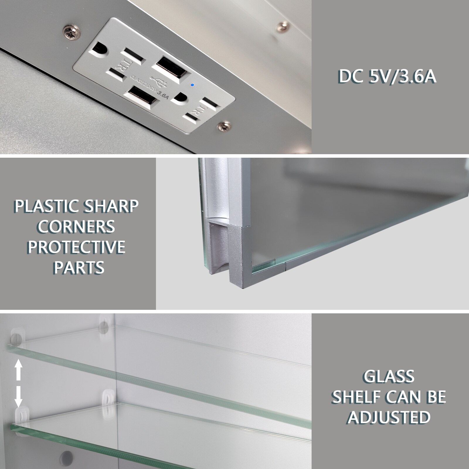 Forclover JSEXDHMC2430-L3 Bathroom-Medicine-Cabinets - View #6