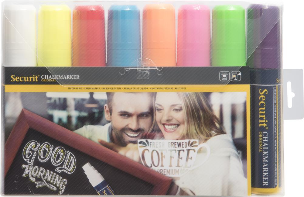 Securit SMA720-V8 8-Pack Large Mixed Paint Pen/Marker