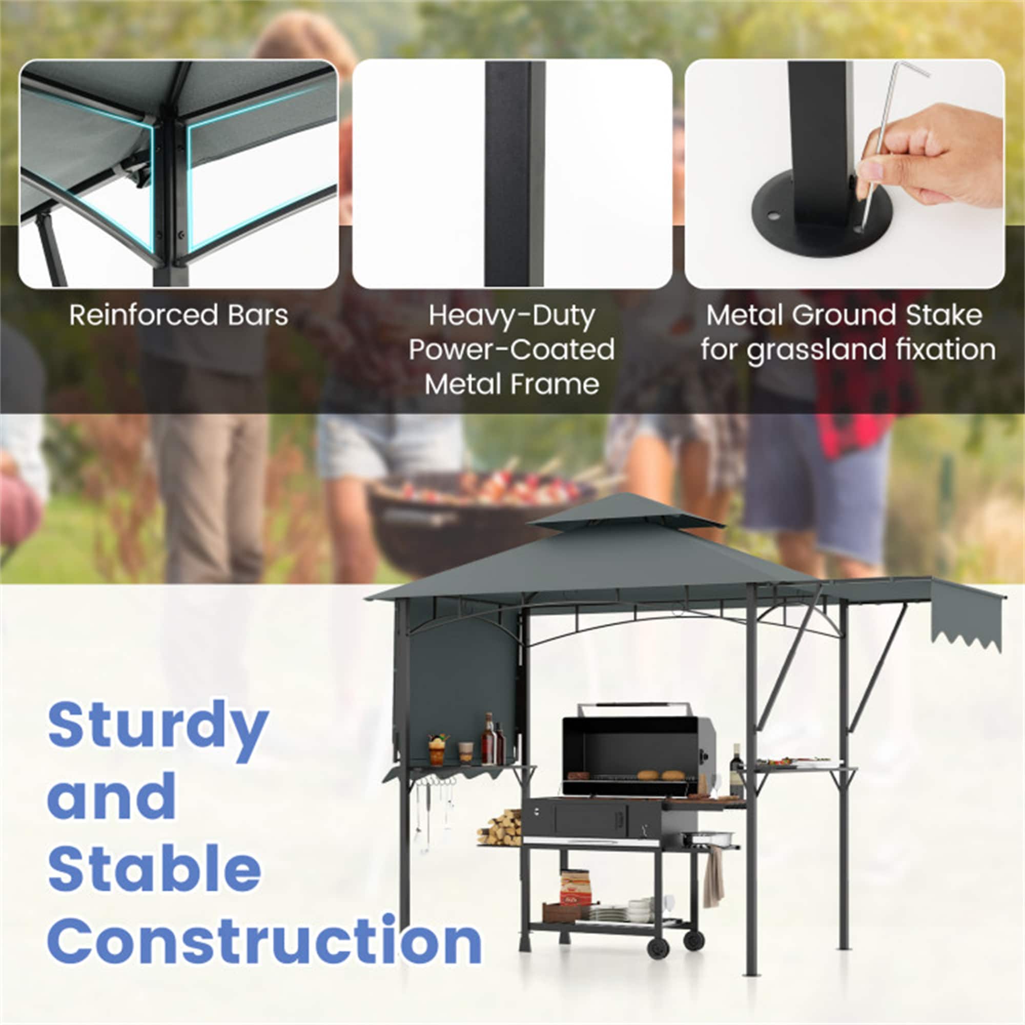 BABOOM BOM-12040GR-CO Wood-Resin-Gazebos - View #6