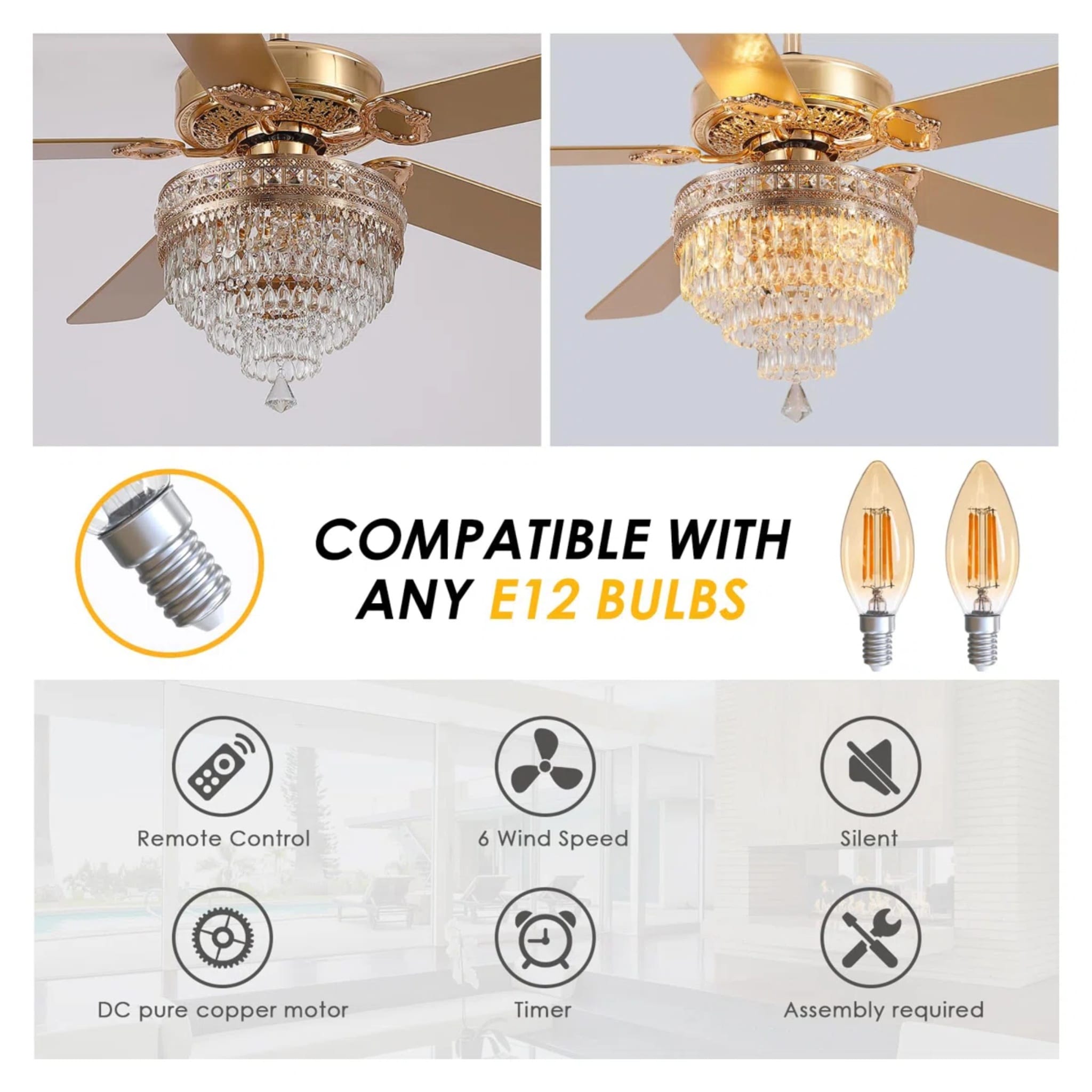 Kviflon LS5003-52GD Ceiling-Fans - View #7