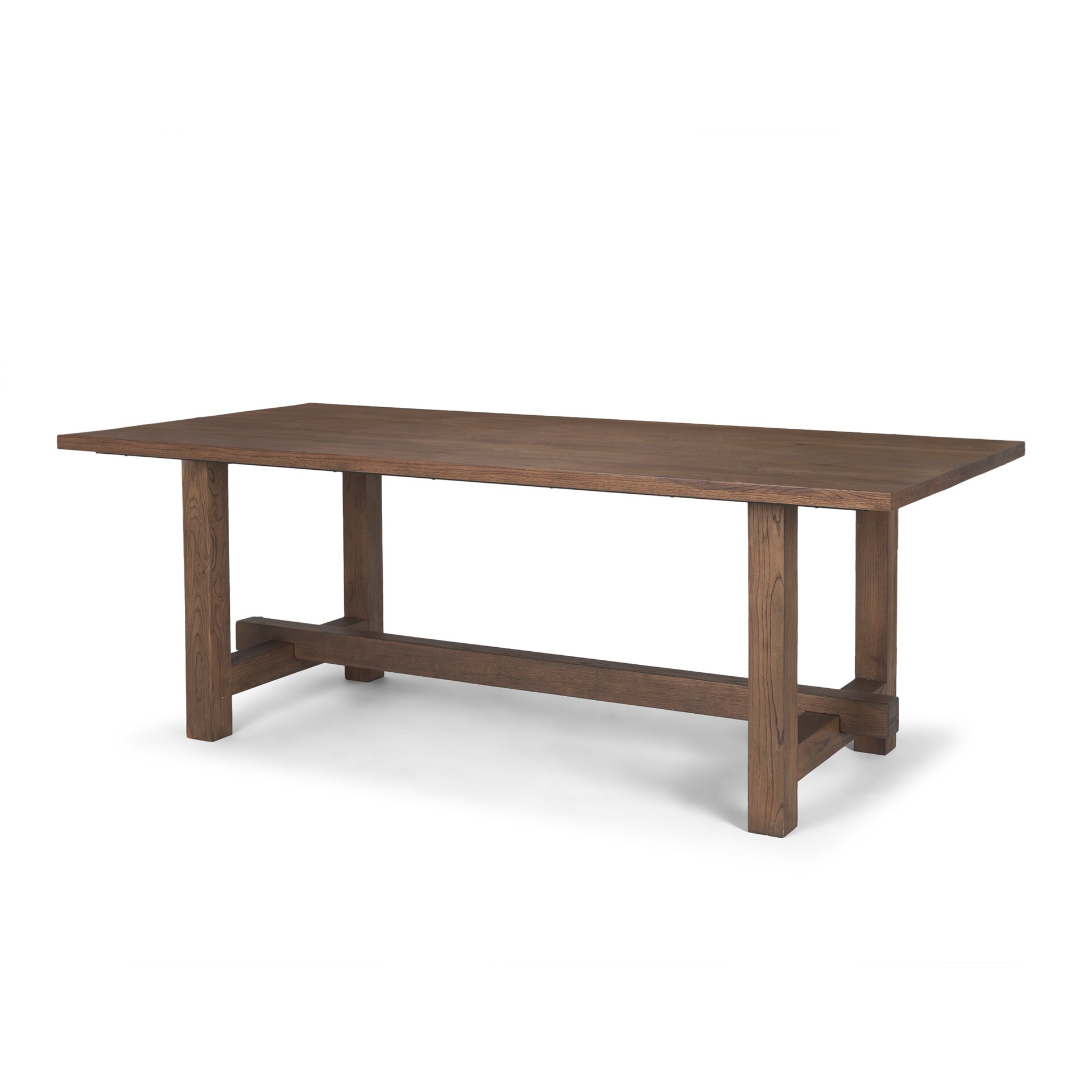 Mercana 70873-AB Brown Farmhouse Dining Table, Wood with Fine Sandblast Wood 84-in L x 30-in H