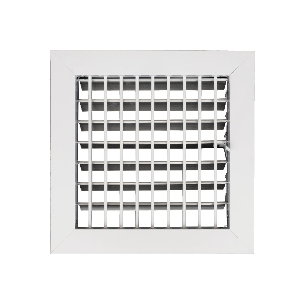 ACLaminaire L-V M 8X8 8-in x 8-in Adjustable Aluminum White Sidewall/Ceiling Register