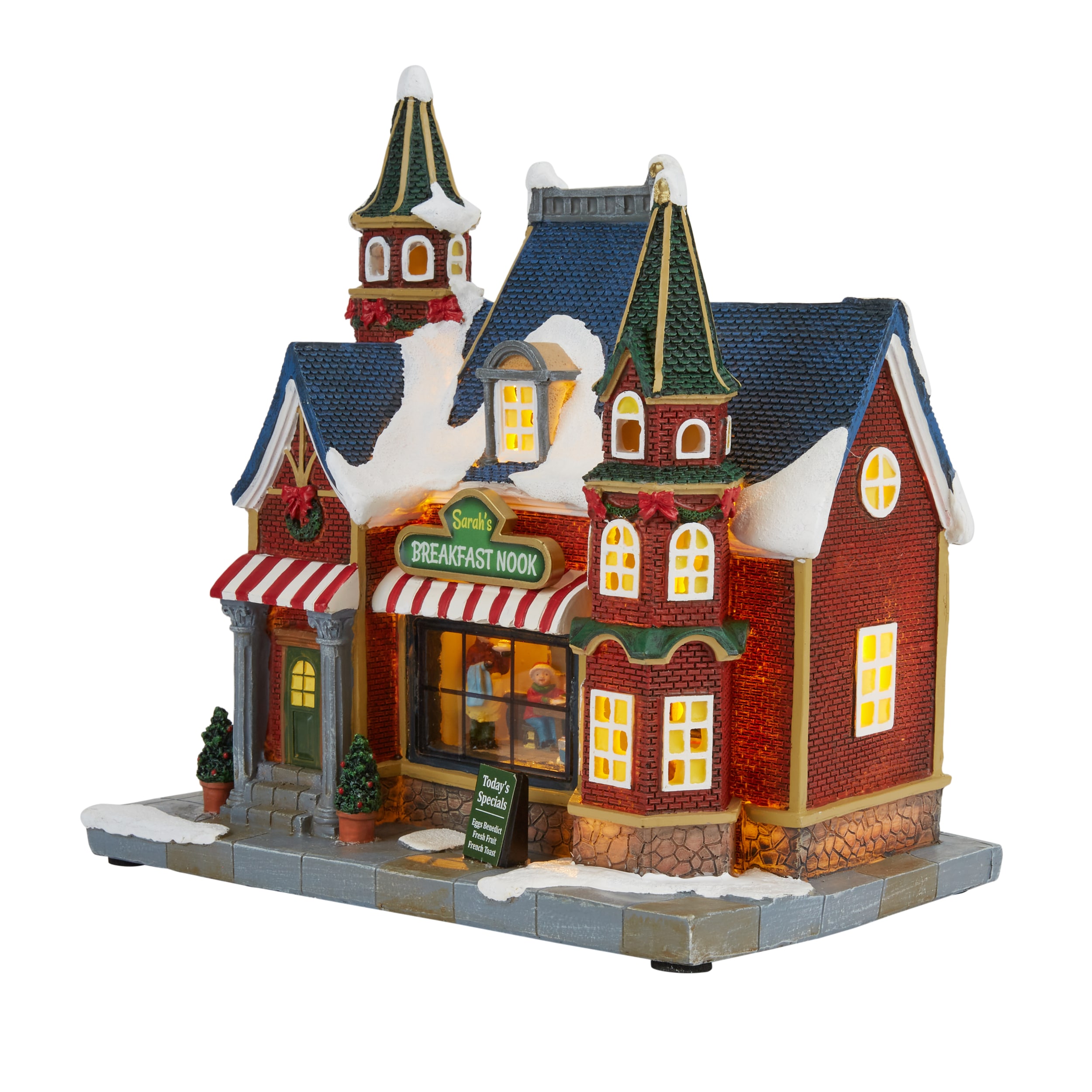 Carole Towne Sarah’S Breakfast Nook Lighted Musical Village Scene at ...