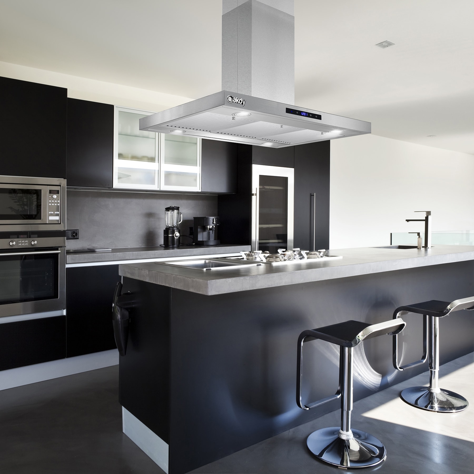 AKDY RH0466 Island-Range-Hoods - View #3
