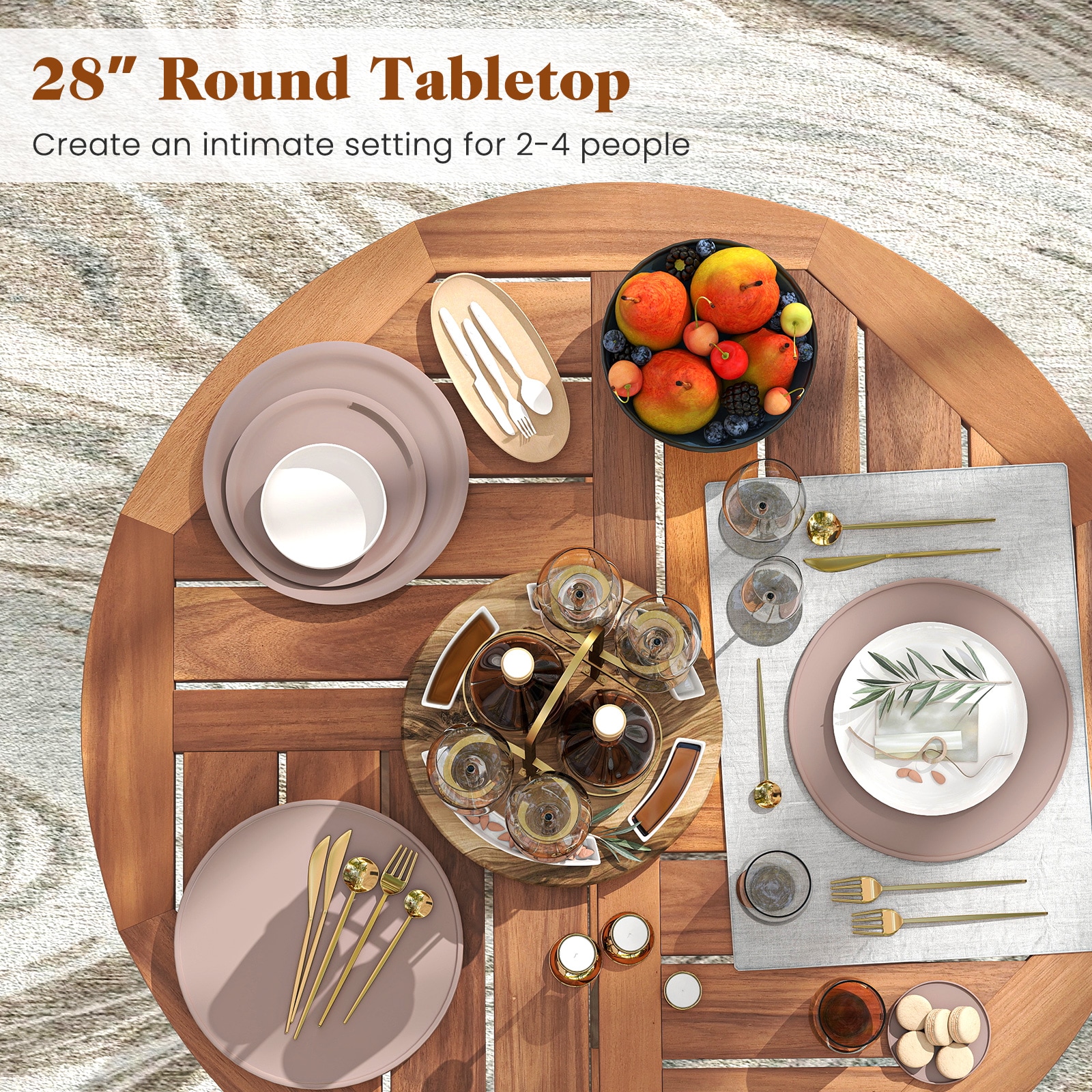 Slickblue D-CO-32237WH Patio-Tables - View #2