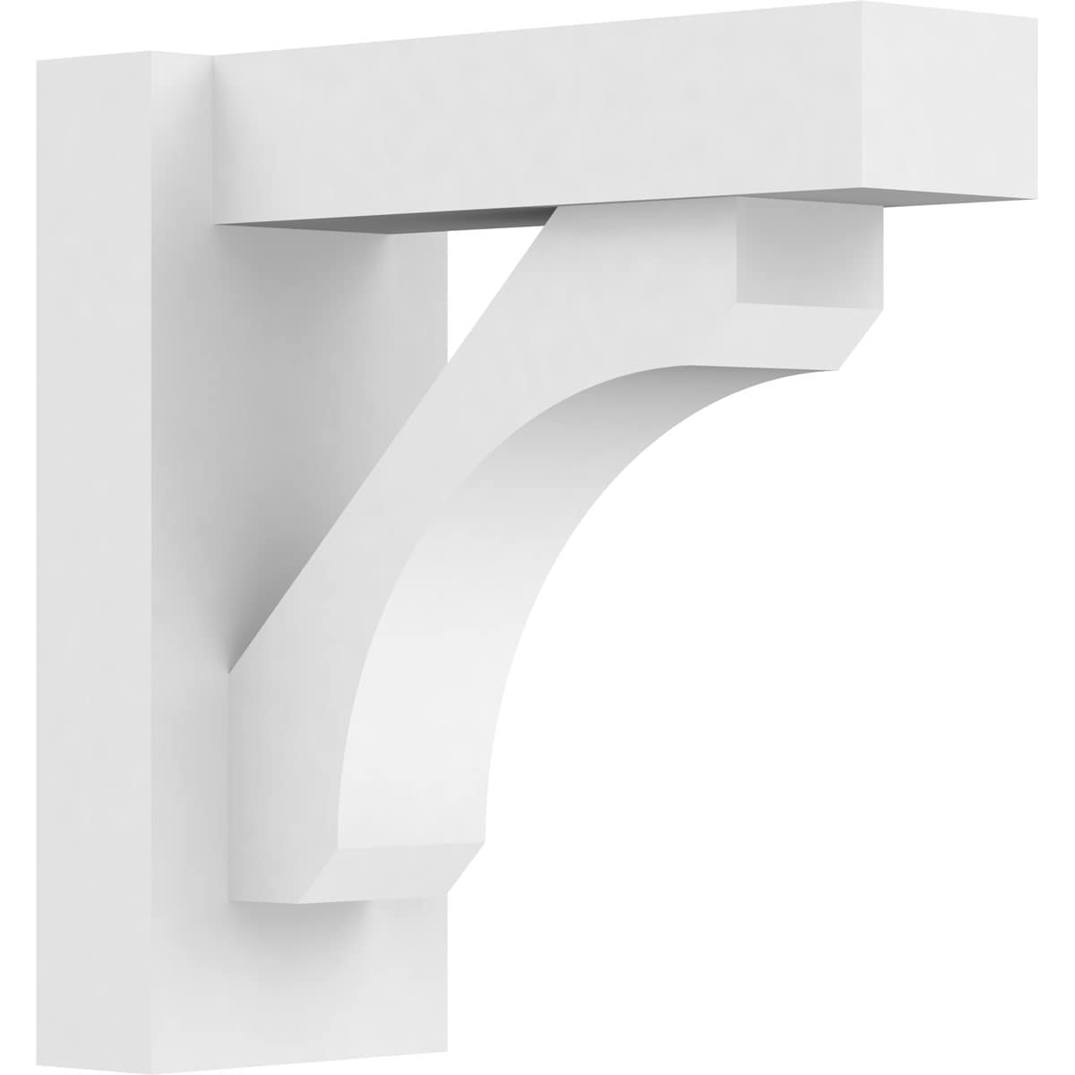 Ekena Millwork OUTP05X12X12LEC05 5-in W X 12-in D X 12-in H Legacy Architectural Grade PVC Outlooker with Block Ends