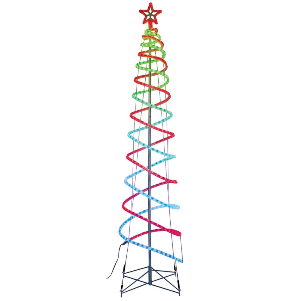 Hanwoll Pixel Spiral L5FT 6FT LED Christmas Tree Rope Light with
