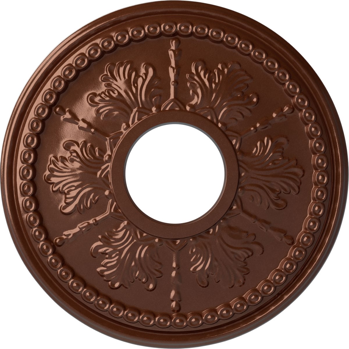 Ekena Millwork CM13TICPS Tirana 13.875-in W x 13.875-in L Painted Copper Penny Polyurethane Split Ceiling Medallion