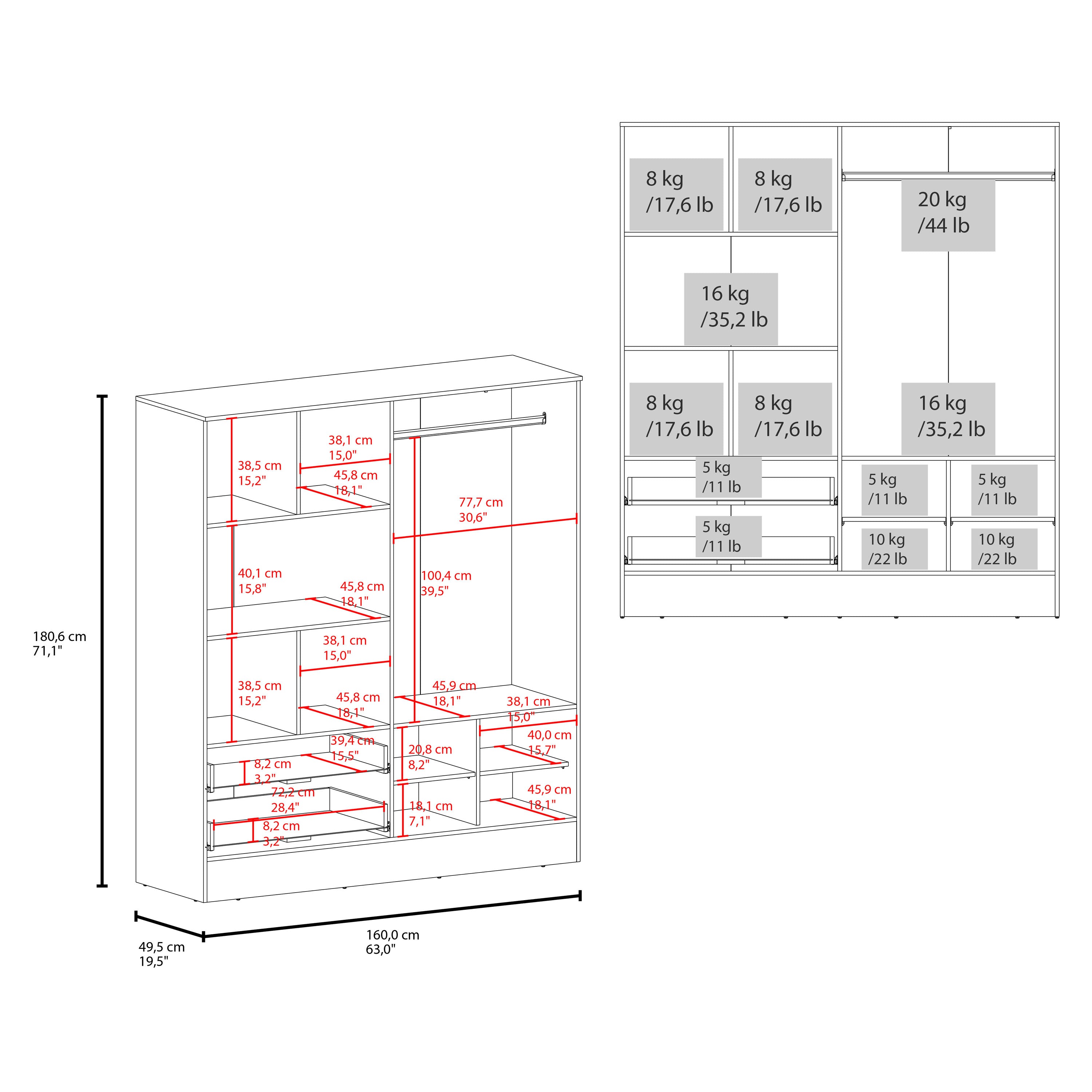 Tinyhomie LW-X-KARL431 Wood-Closet-Shelves - View #4