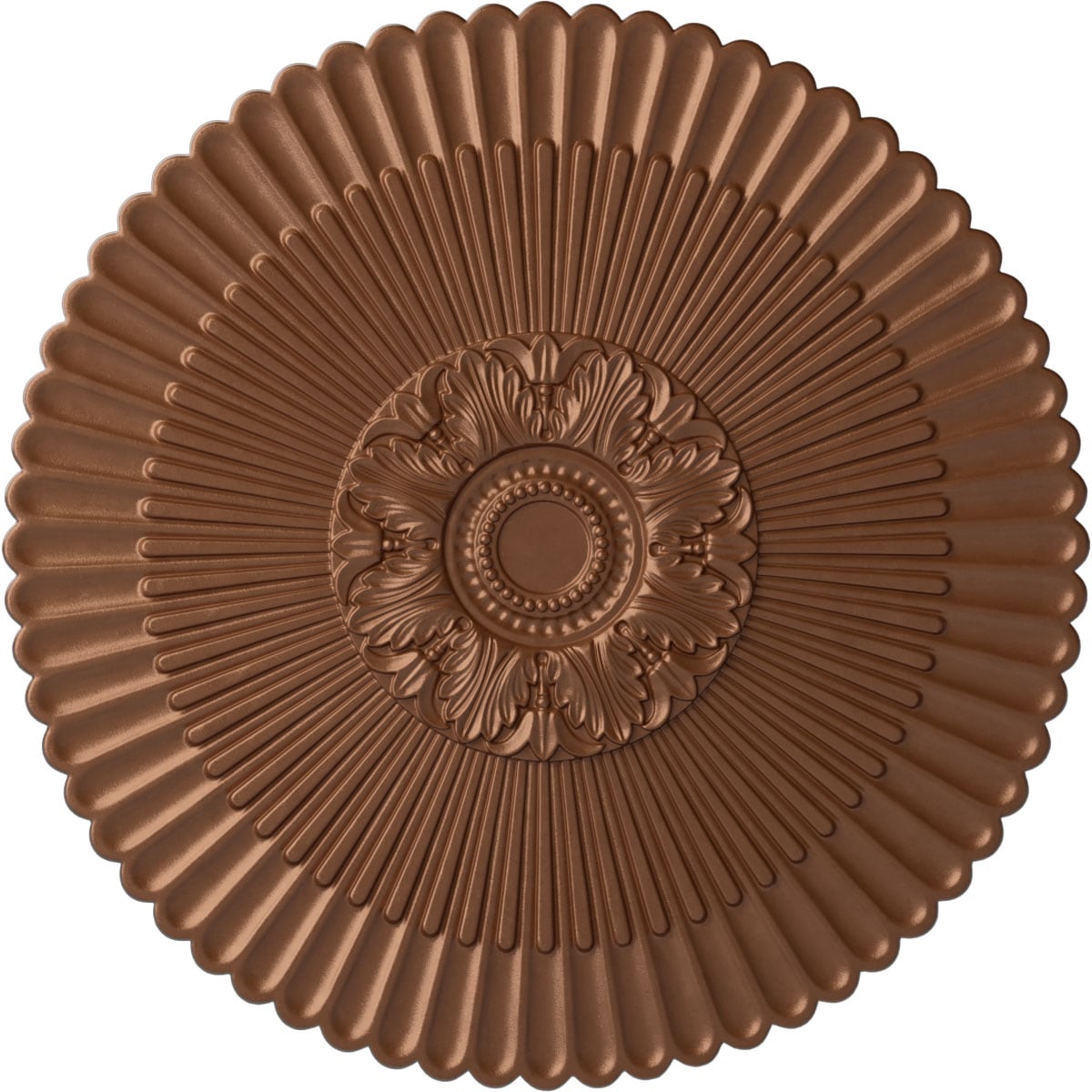 Ekena Millwork CM41NEPOS Nexus 41-in W x 41-in L Painted Polished Copper Polyurethane Whole Ceiling Medallion