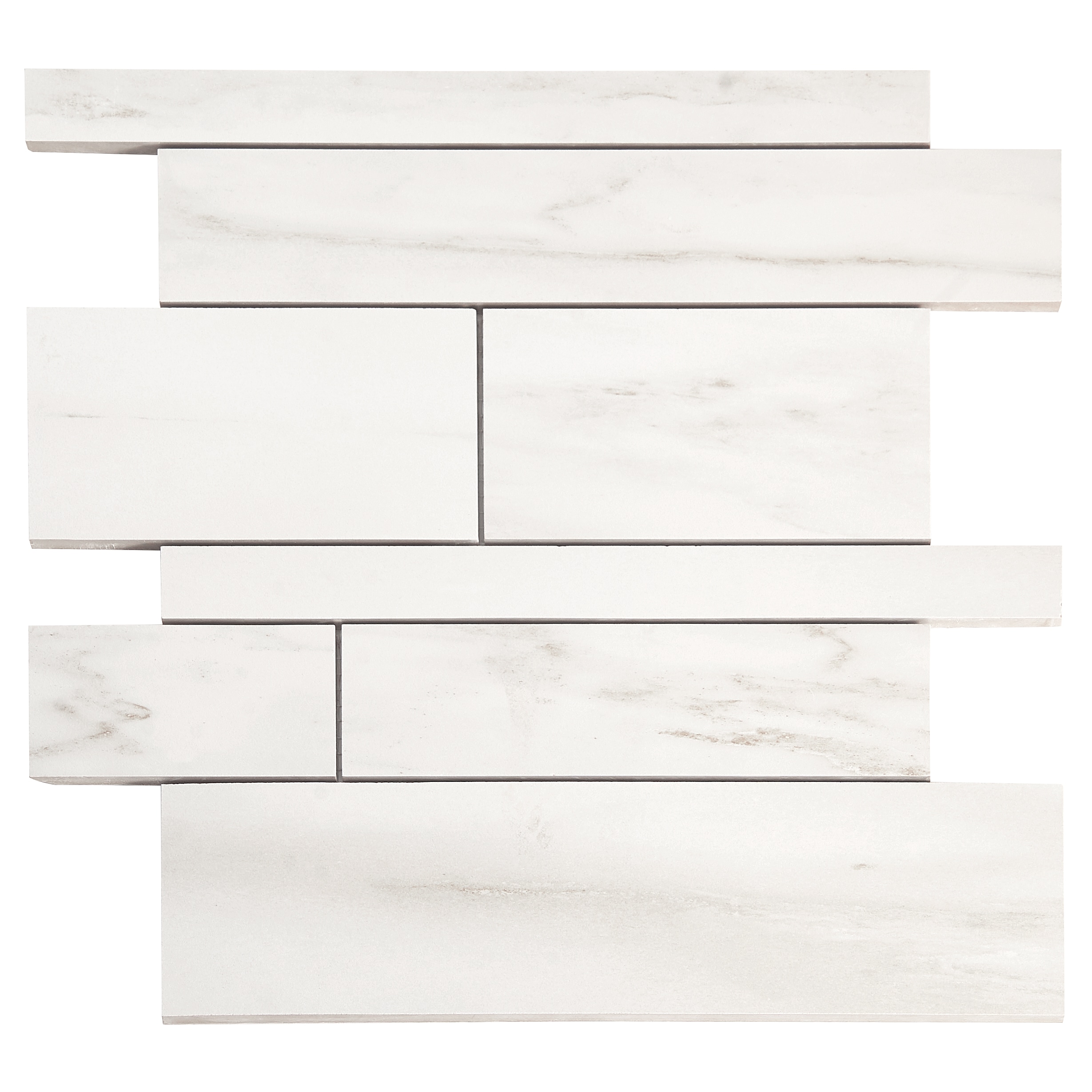 Artmore Tile EXT3RD107361 Sample - Enigma Dolomite Snow 4-in x 8-in Matte Porcelain Marble look