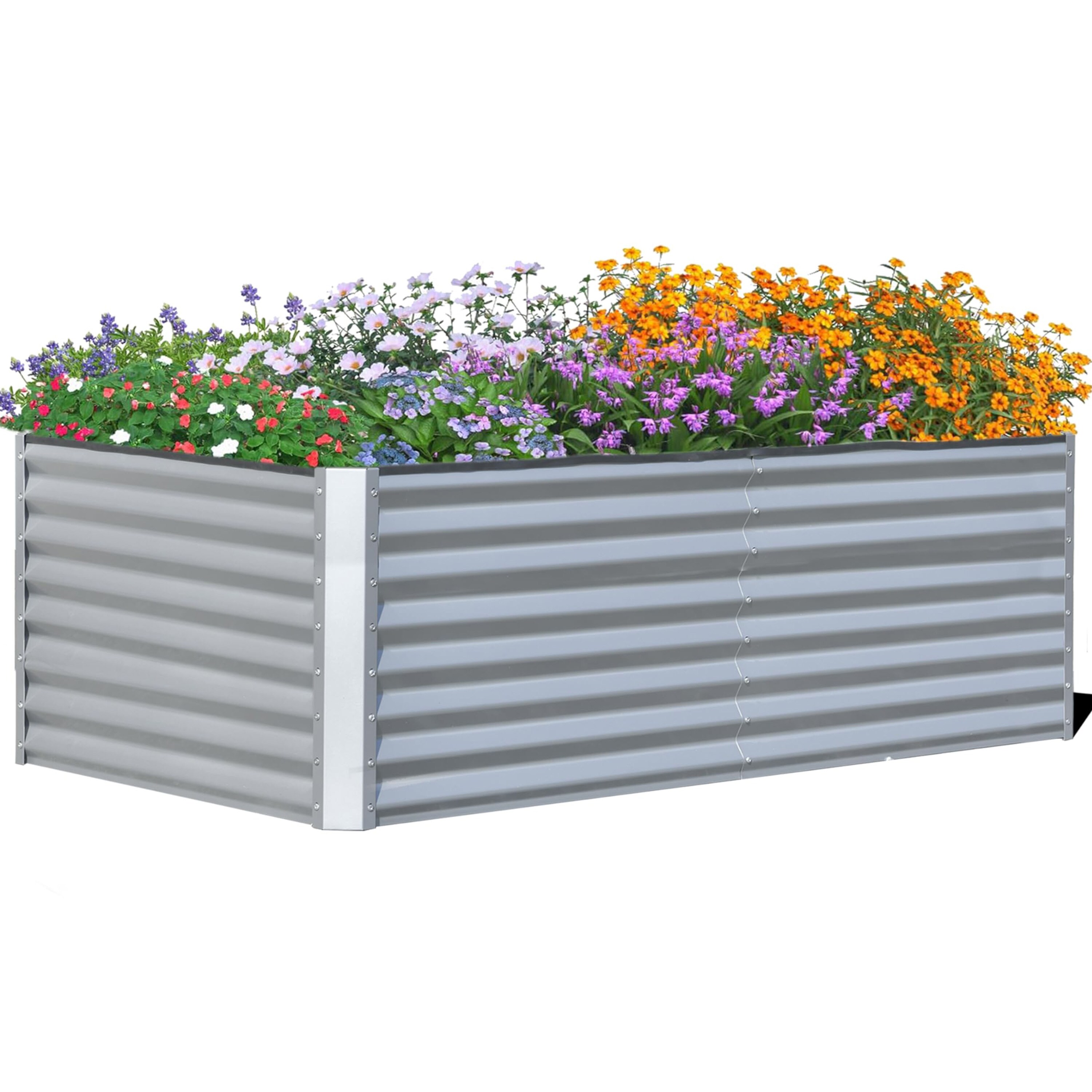 ToolCat NGG29-59-TTX 33-cu ft 35.43-in W x 70.87-in L x 23.62-in H Silver Galvanized Metal Raised Garden Bed