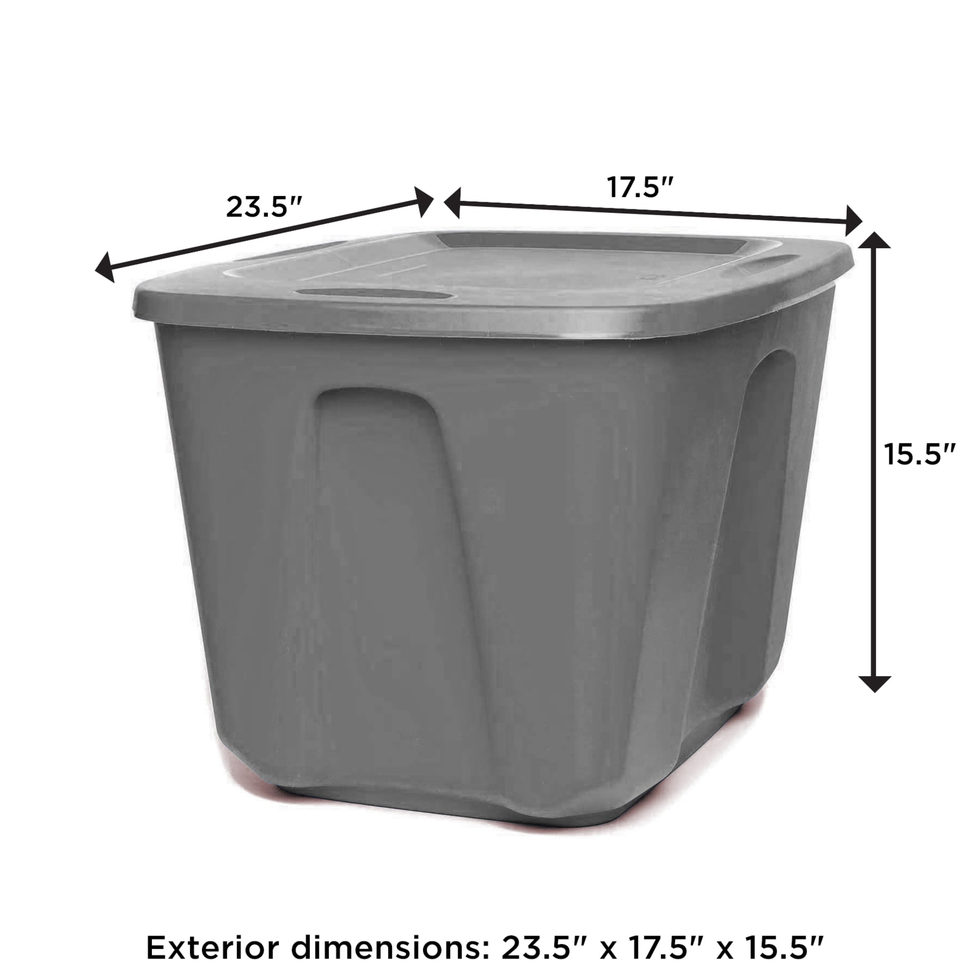 Homz 18 Gallon Durable Plastic Utility Storage Bucket Tub
