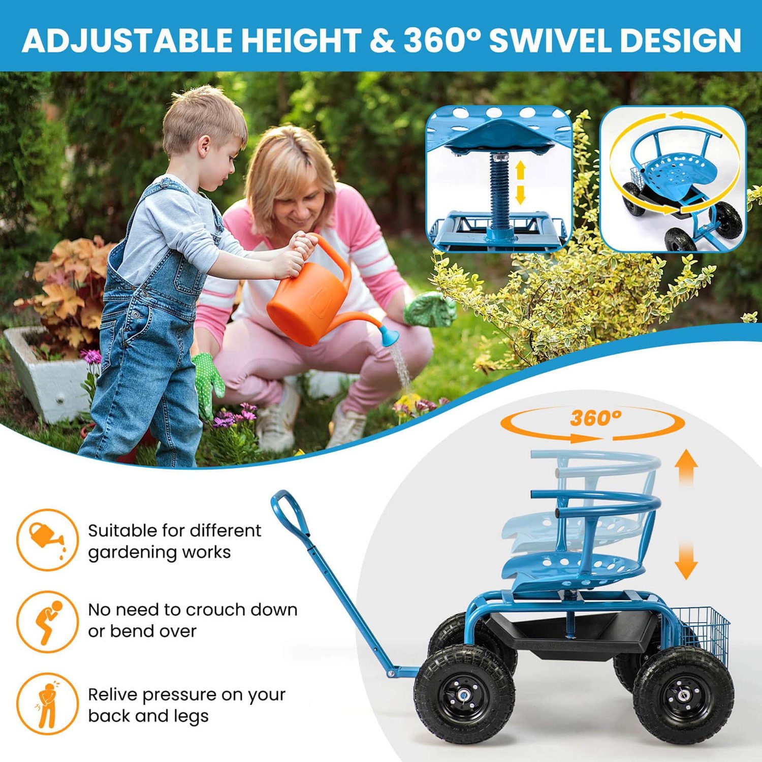 Costway CSHY005259 Yard-Carts - View #7