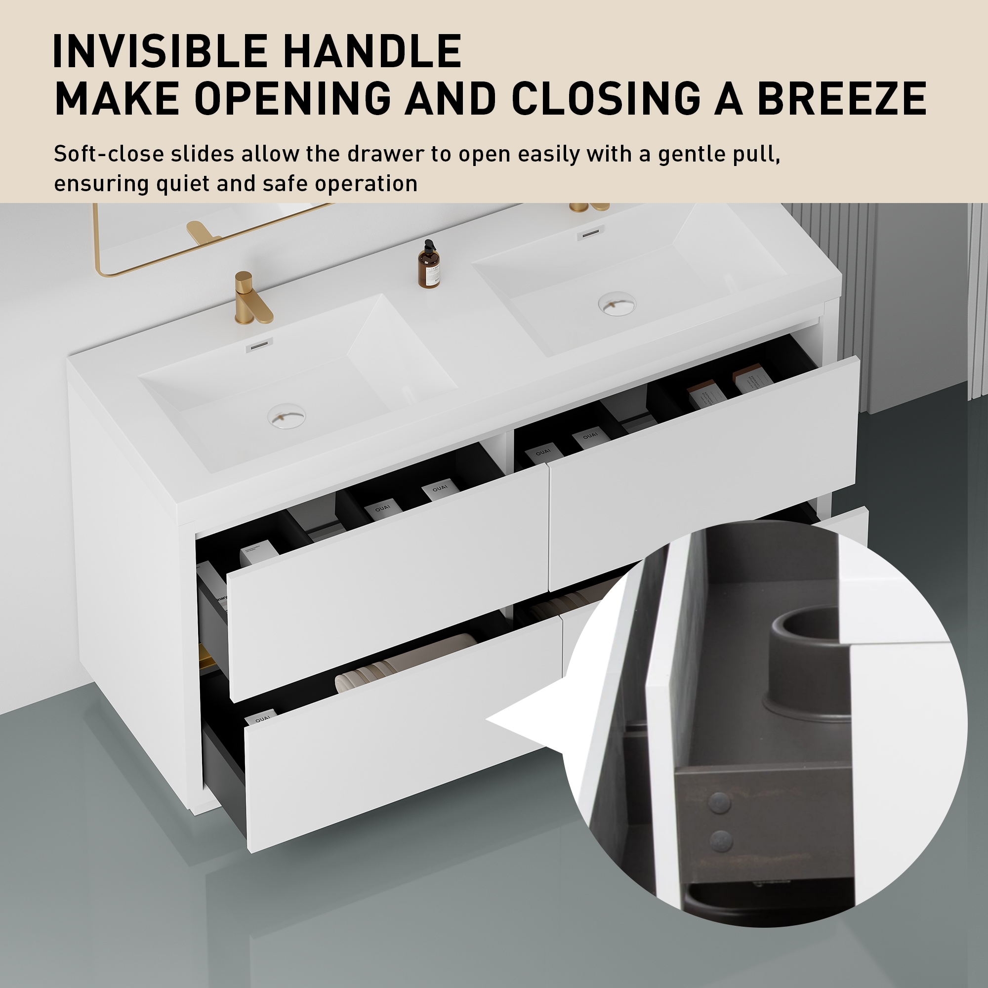 CASAINC MS-10048-CAB-WH Bath-Vanity-Combo - View #8