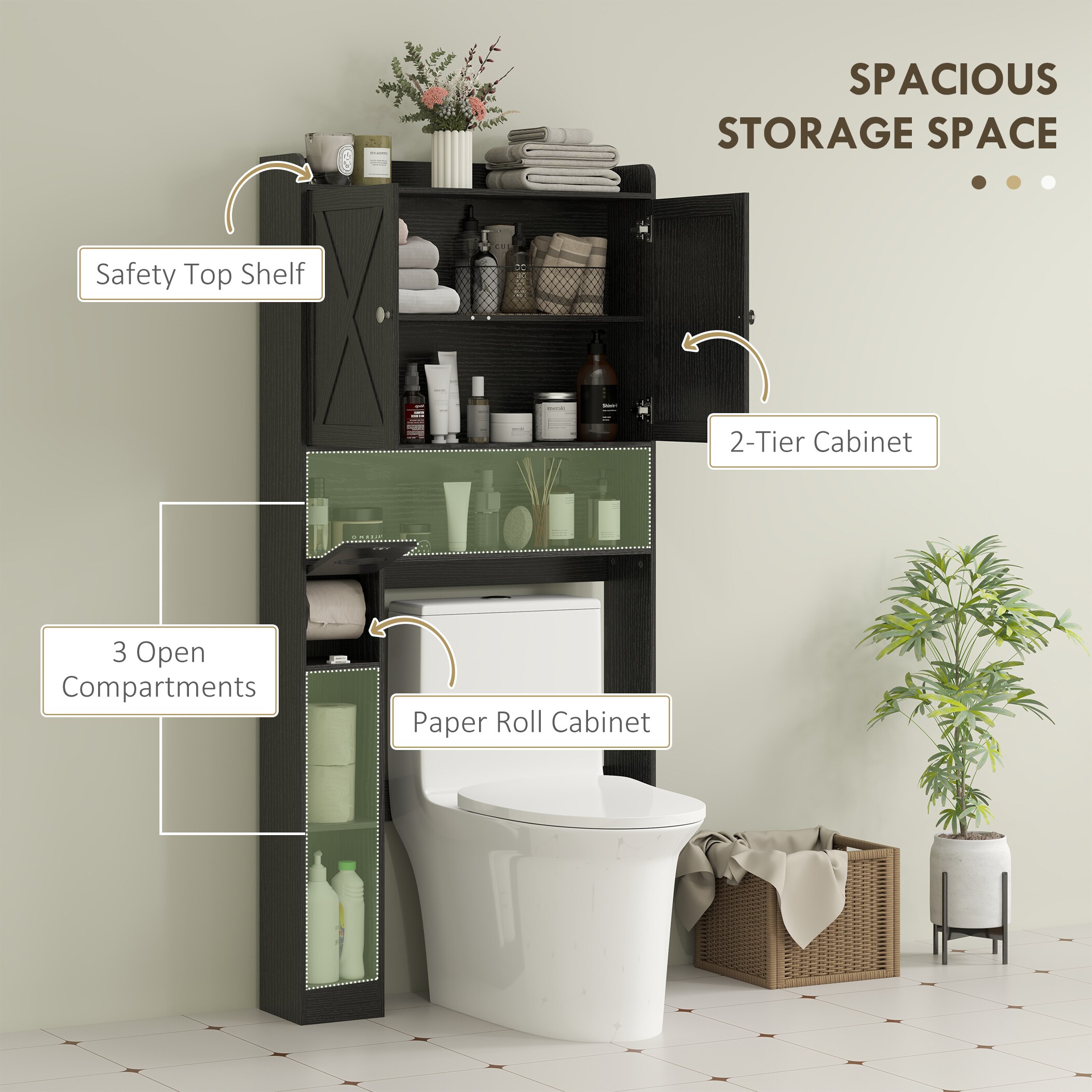 HomCom 834-815V00BK etageres - View #9