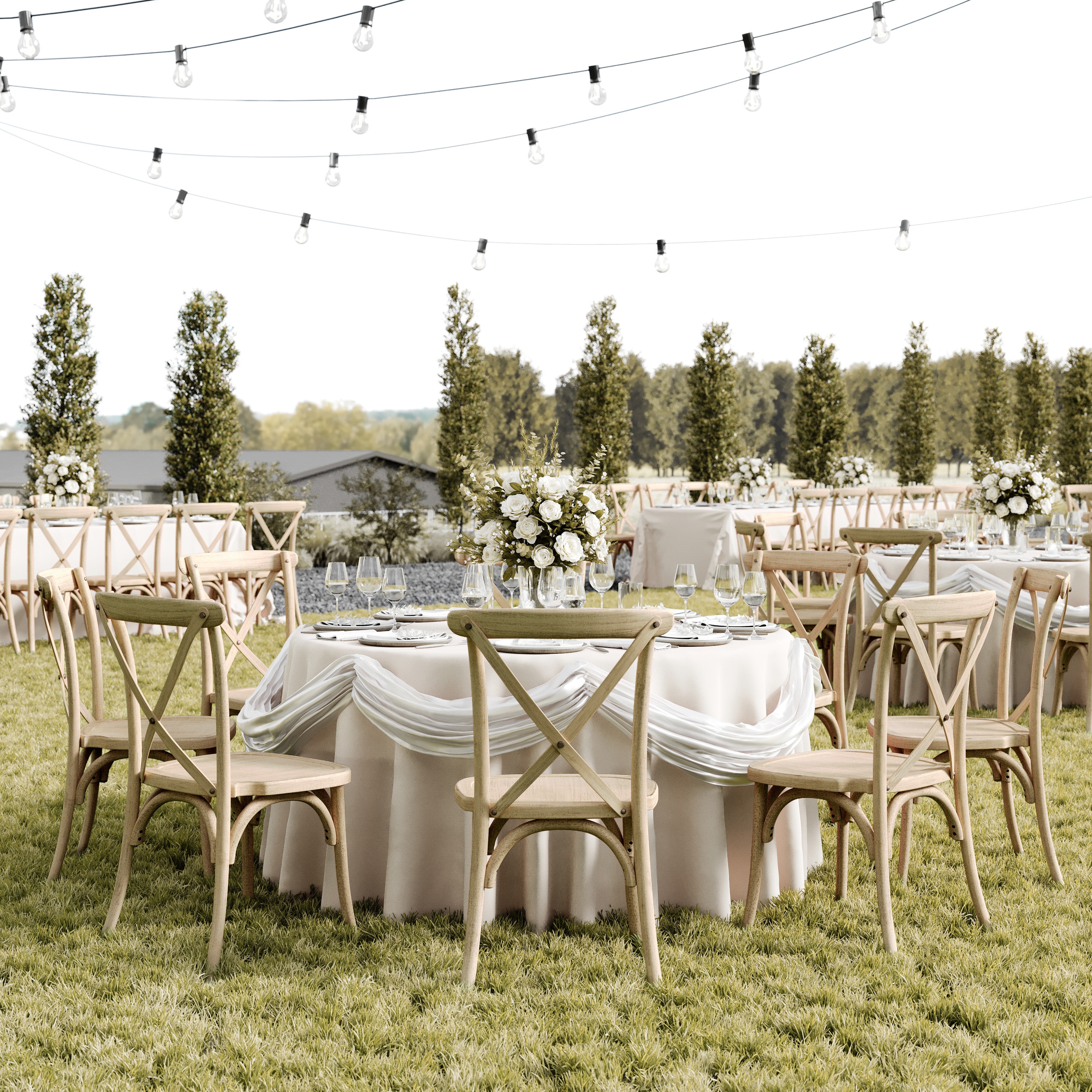 Flash Furniture 196861177637 HERCULES 2 Pack Commercial Light Oak Indoor/Outdoor Wood Look Stackable Resin Cross Back Chair