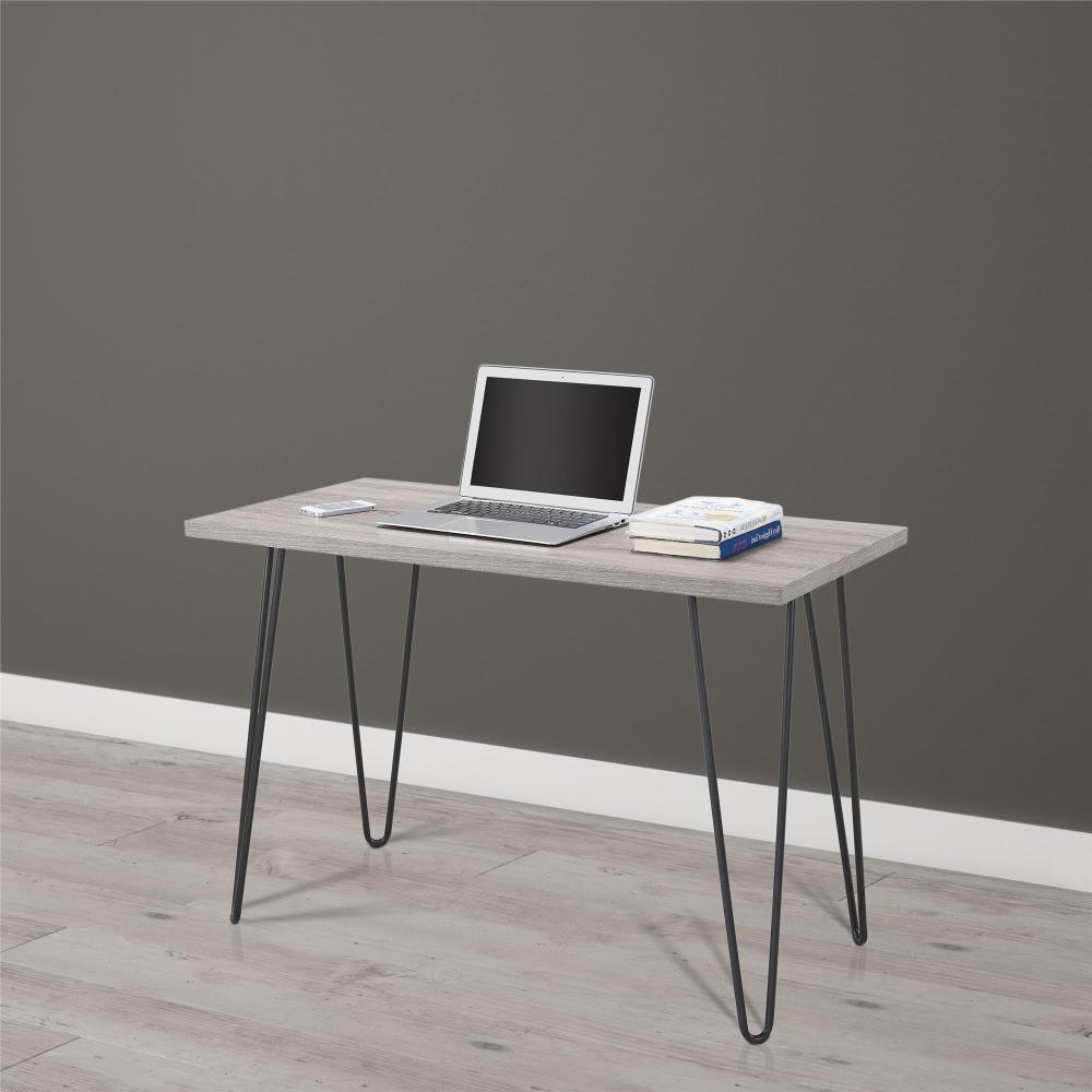 Brookside Delle Industrial 40-in Gray Classic Computer Desk in the Desks  department at