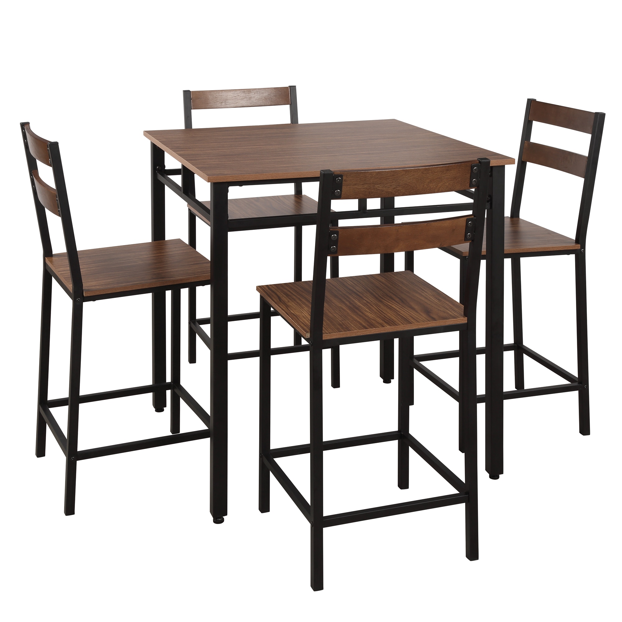CASAINC WM-SM000135AAA Dining room set Vintage Oak Contemporary/Modern Dining Room Set with Square Table (Seats 4)