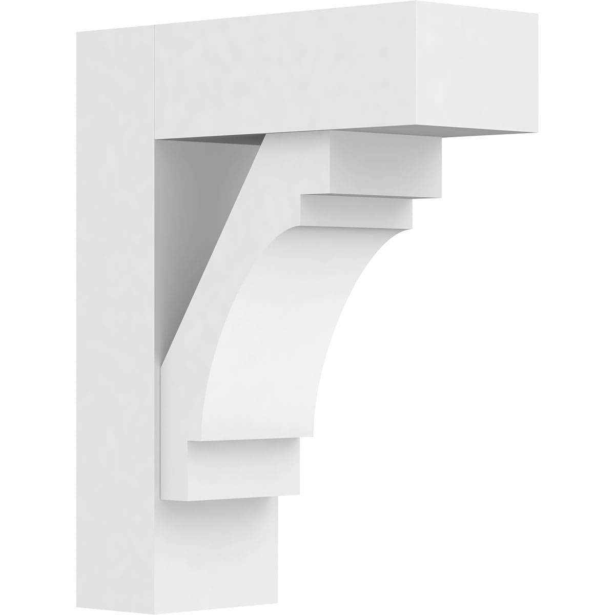 Ekena Millwork BKTP05X14X18MRC05 Standard MercedGrade 5-in x 14-in x 18-in Off-white PVC Standard bracket