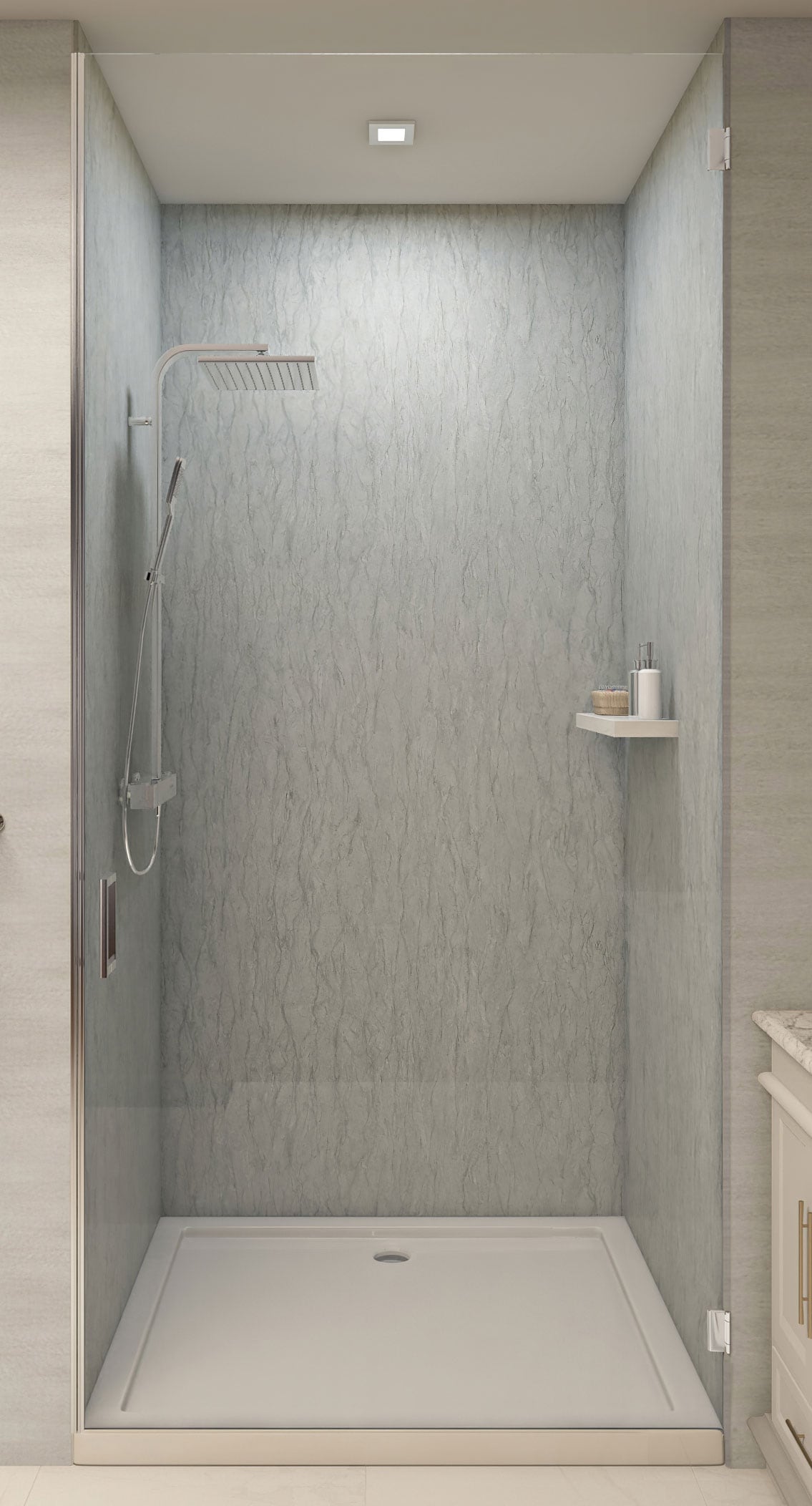 Wetwall WWK50053860X30X96  30-Inches L x 60-Inches W x 96-Inches H Spanish Sands 4 -Piece Glue Up Bathtub wall panel kit