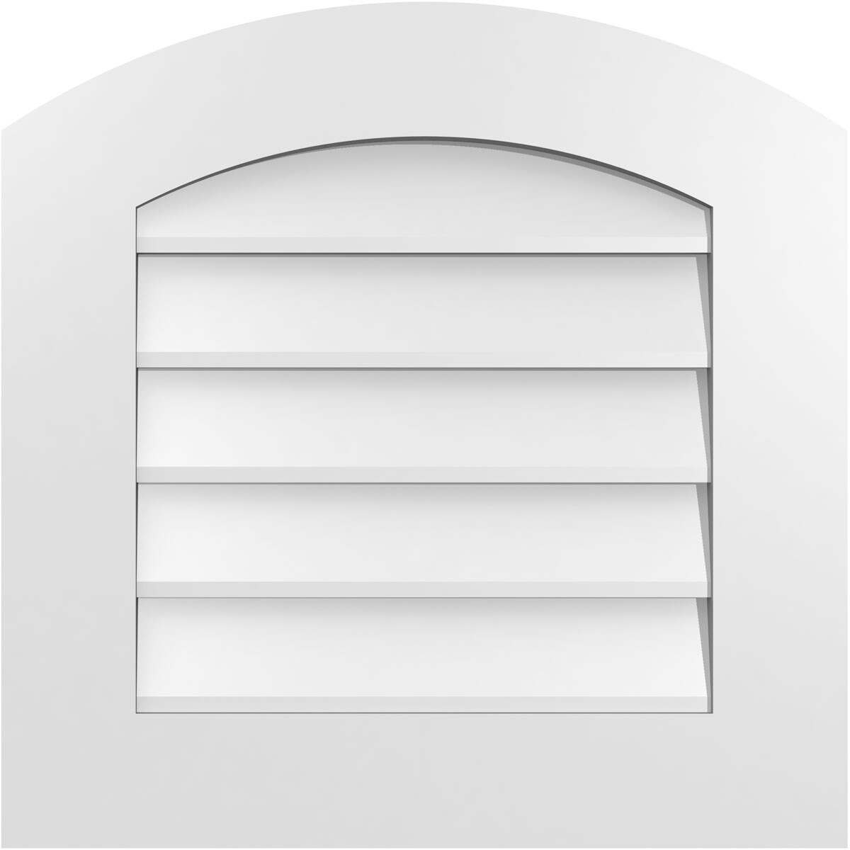 Ekena Millwork GVPAR22X2201SN 22-Inches x 22-Inches Off-white Round top PVC Gable Louver Vent