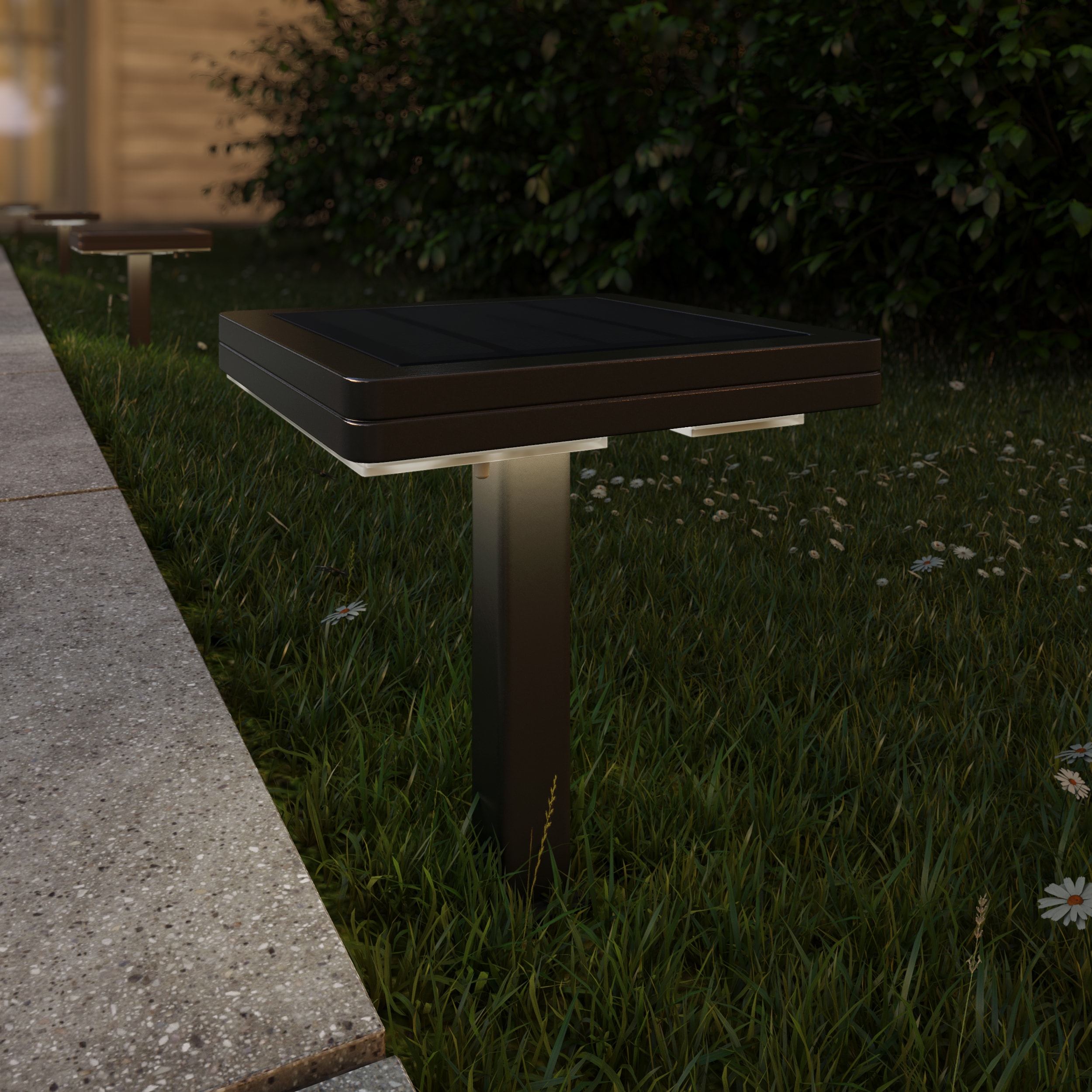 Bronze LED Solar Path Light with Adjustable Mounting Options