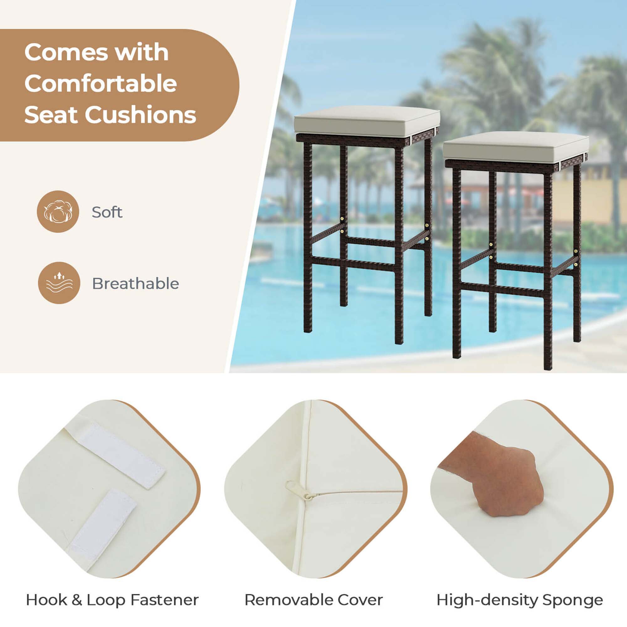 Costway HCST02157 stools - View #4