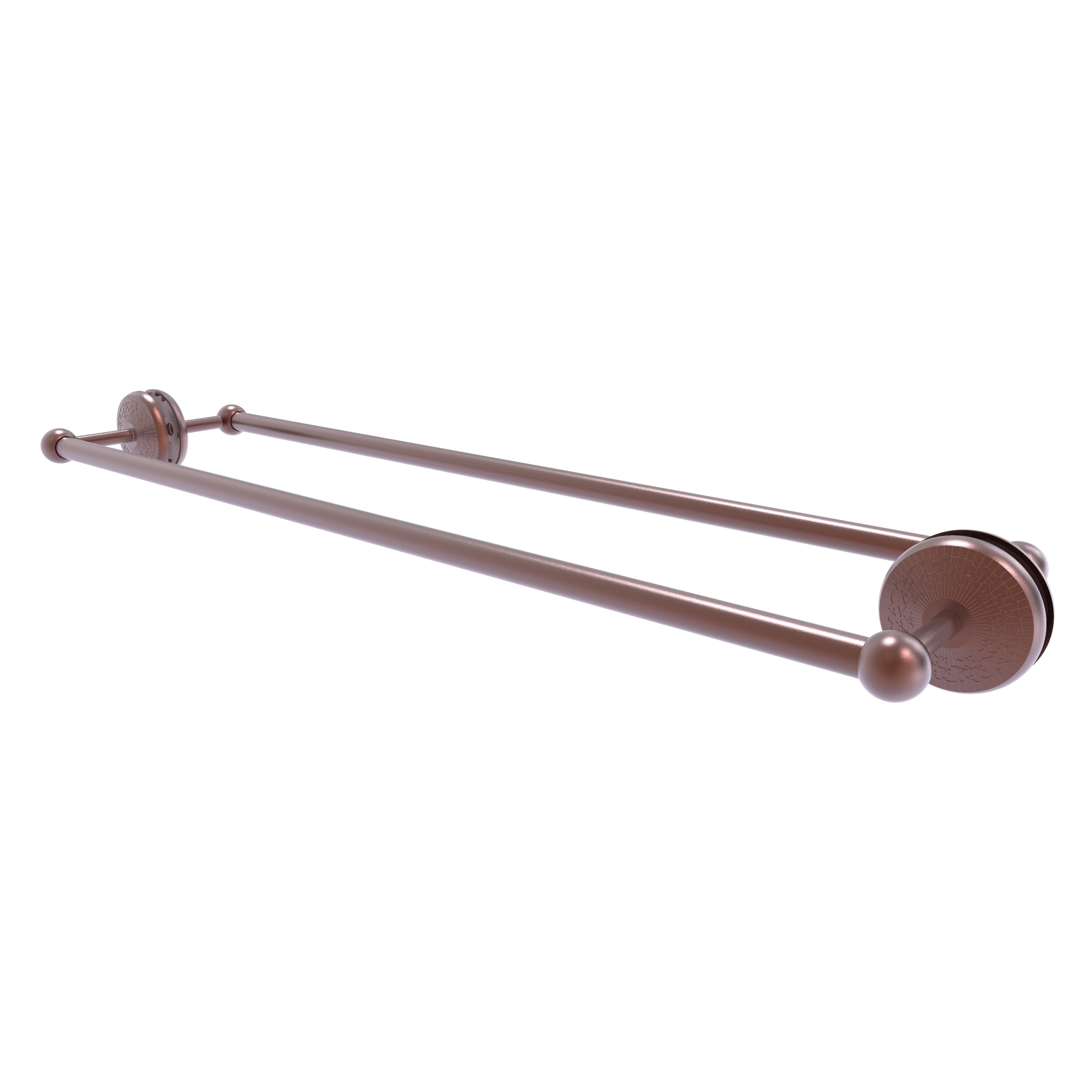 Allied Brass MC-41-BB-30-CA Monte Carlo 30-in double Antique Copper Wall mount Double Towel Bar