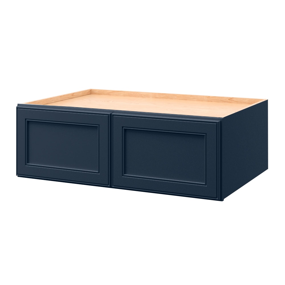 allen + roth 880SH Southam 36-in W x 12-in H x 24-in D Navy Wall Fully assembled Cabinet Recessed Panel