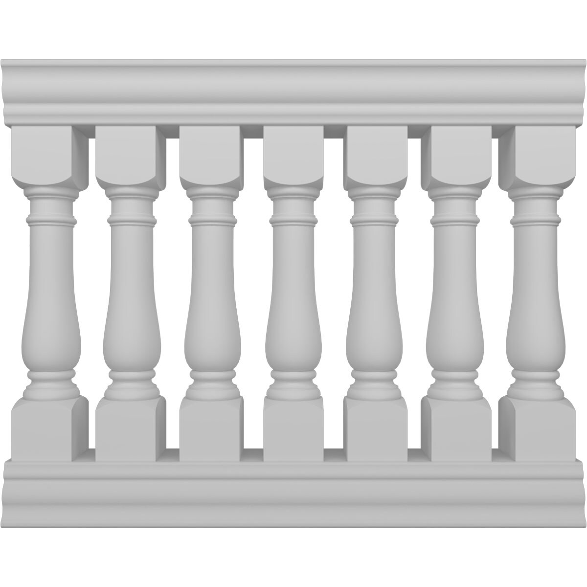 Ekena Millwork BALK42X048OXN FiberThane 4-Feet x 42-Inches Oxford Fiberglass Deck Rail Kit