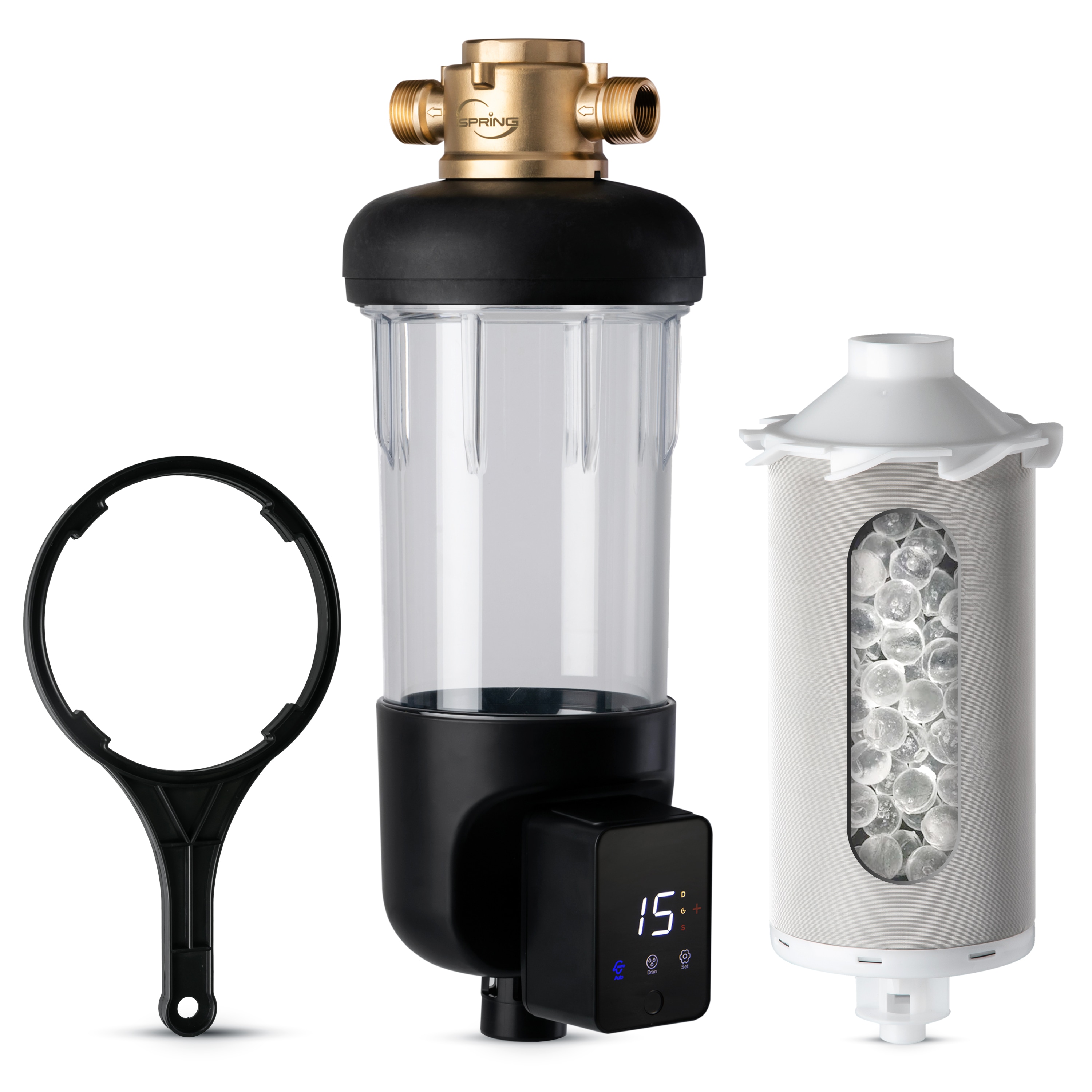 iSpring WSP100SL-ARJ WSP100SL-ARJ Single-stage 25-GPM Mechanical filtration Well water Whole House Water Filtration System