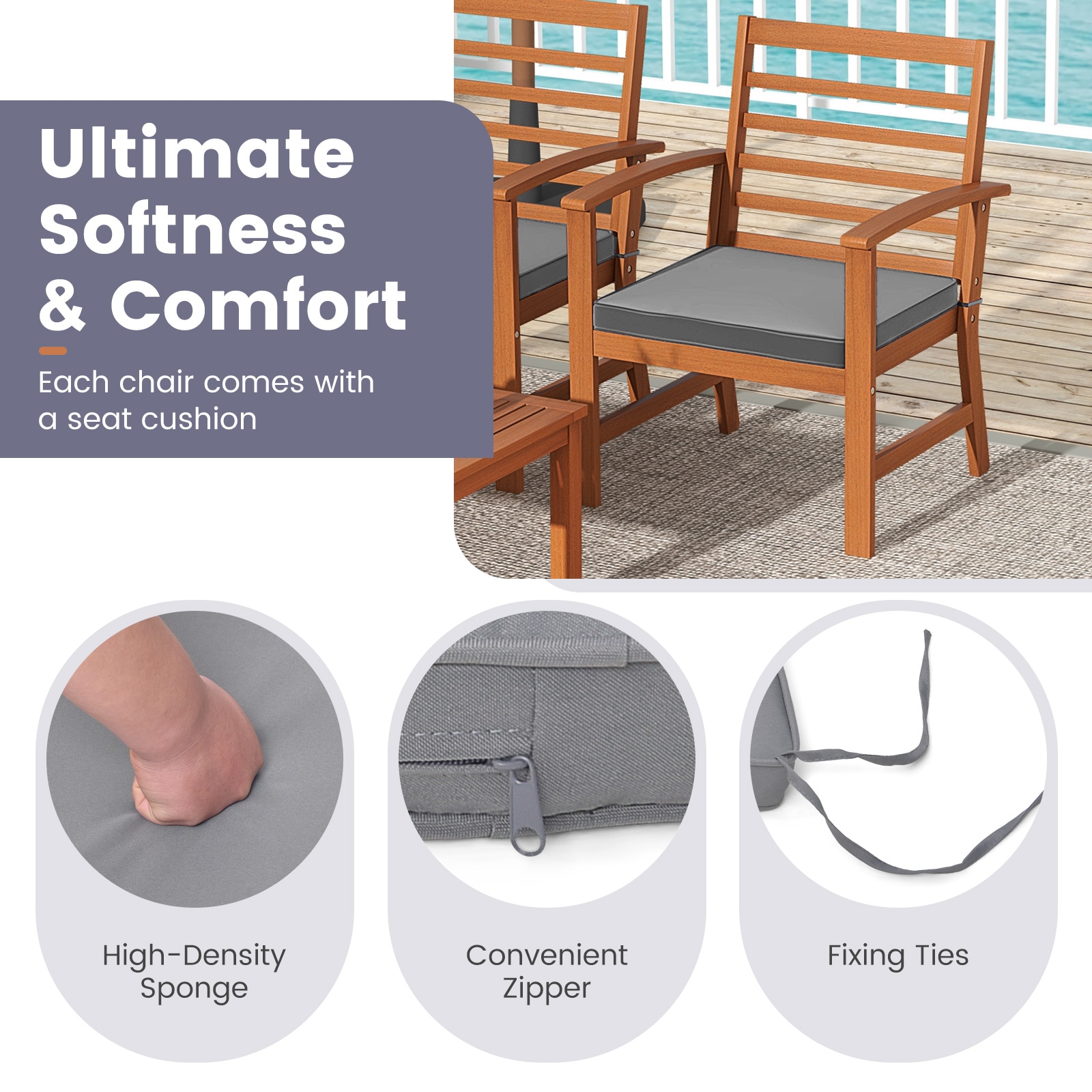 LIVIZA OUJ72078GR Patio-Conversation-Sets - View #3