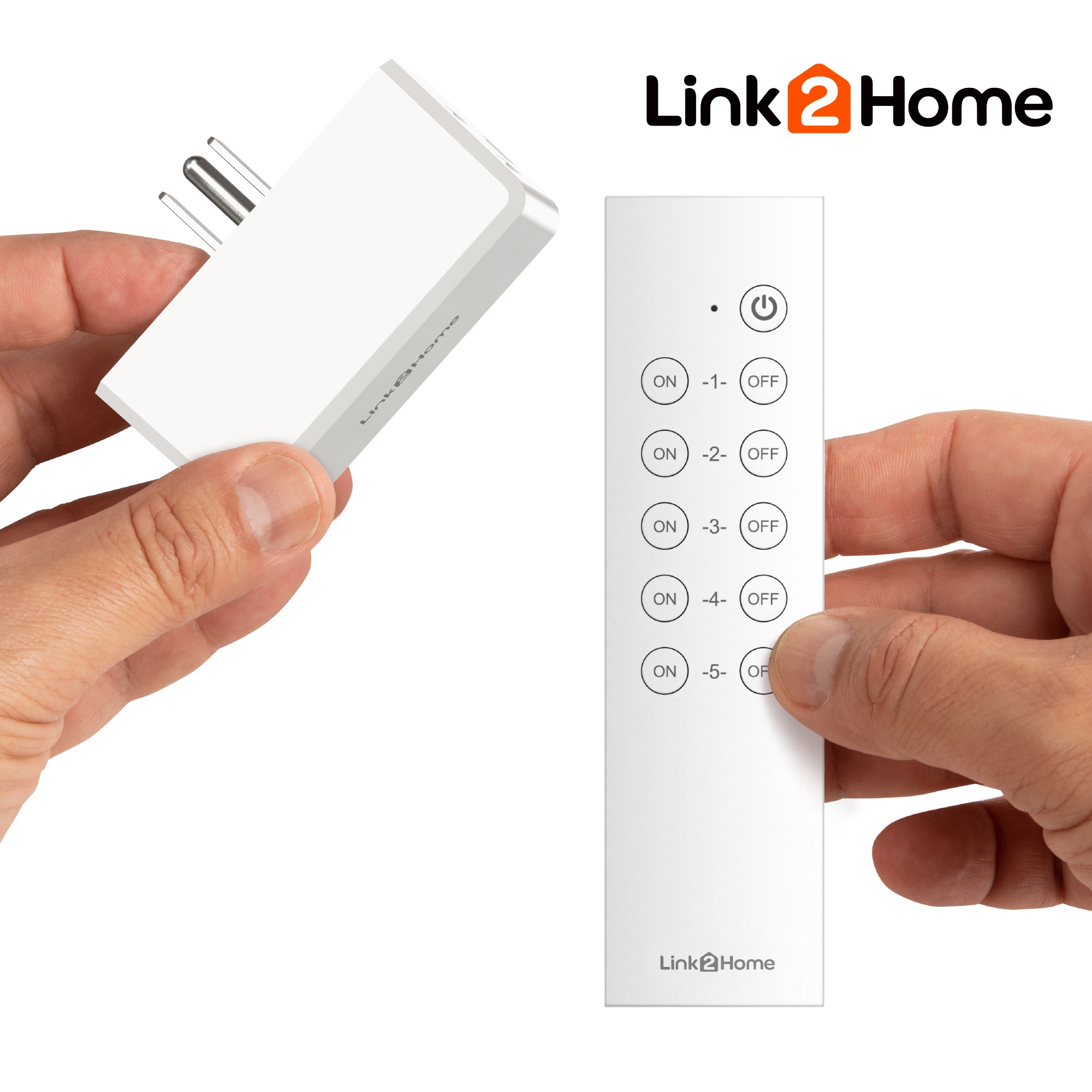 LINK2HOME Link2Homw Wireless Remote Control White/Matt Remote Control in  the Lamp & Light Controls department at