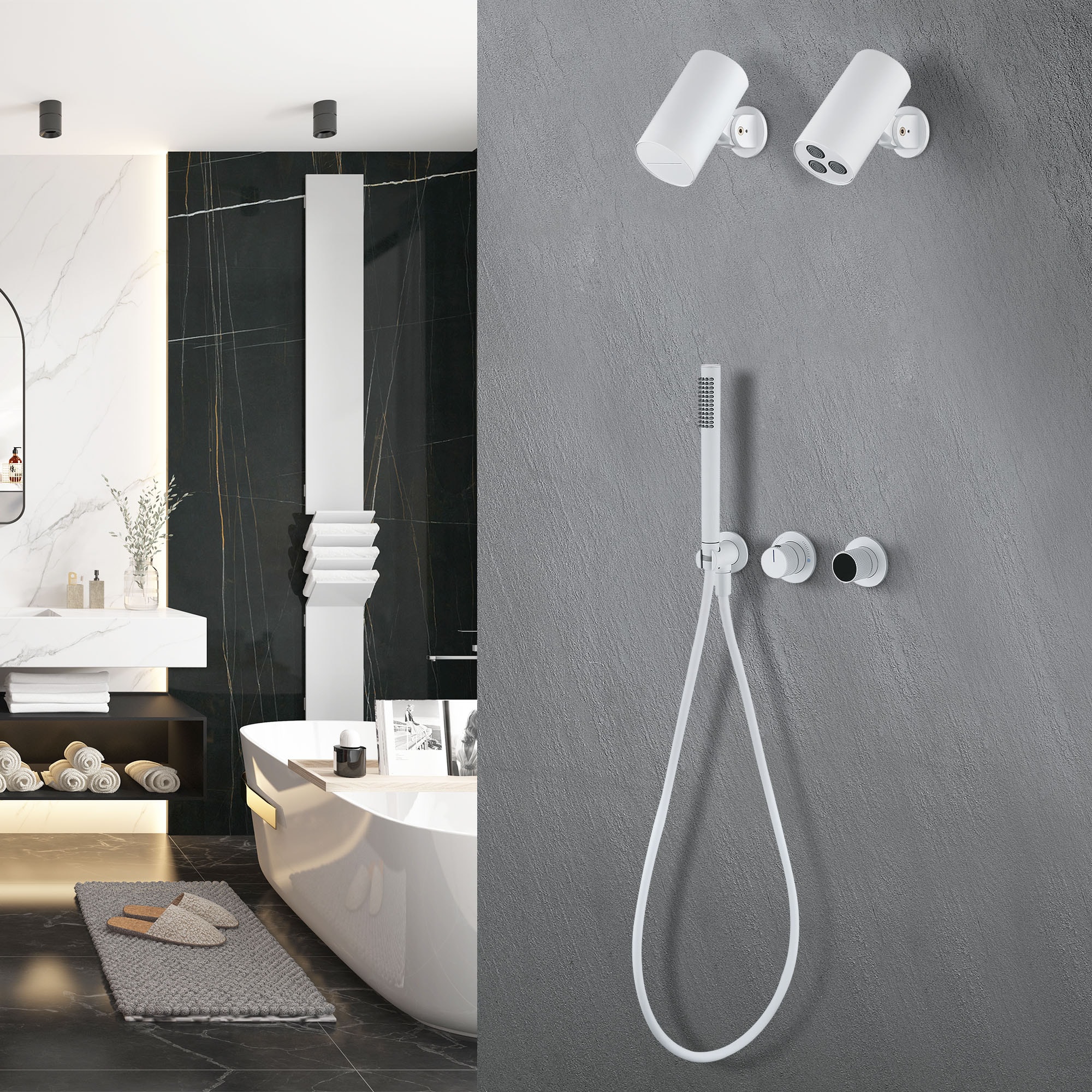 WELLFOR WB-1002 Showerhead-Bar-Panels - View #5