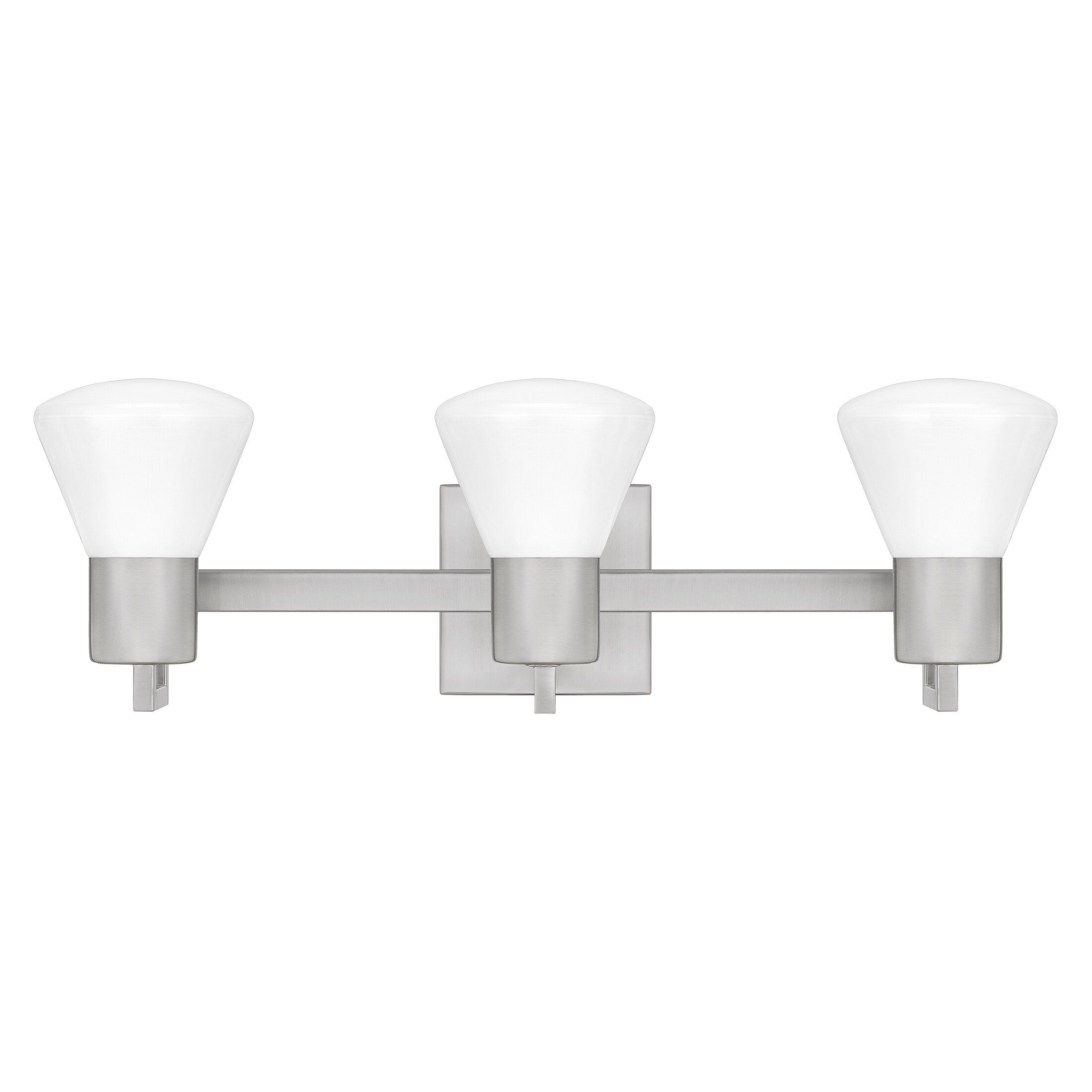 Quoizel LWS4881C Norton 6.7-in 3 -Light Brushed Nickel Integrated LED Transitional Vanity light