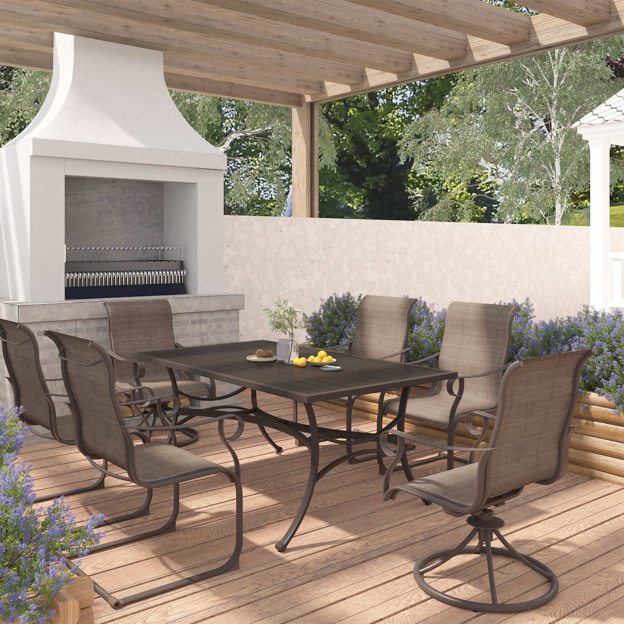 Clihome CL-07SL4W2Z1TBR Patio-Dining-Sets - View #2