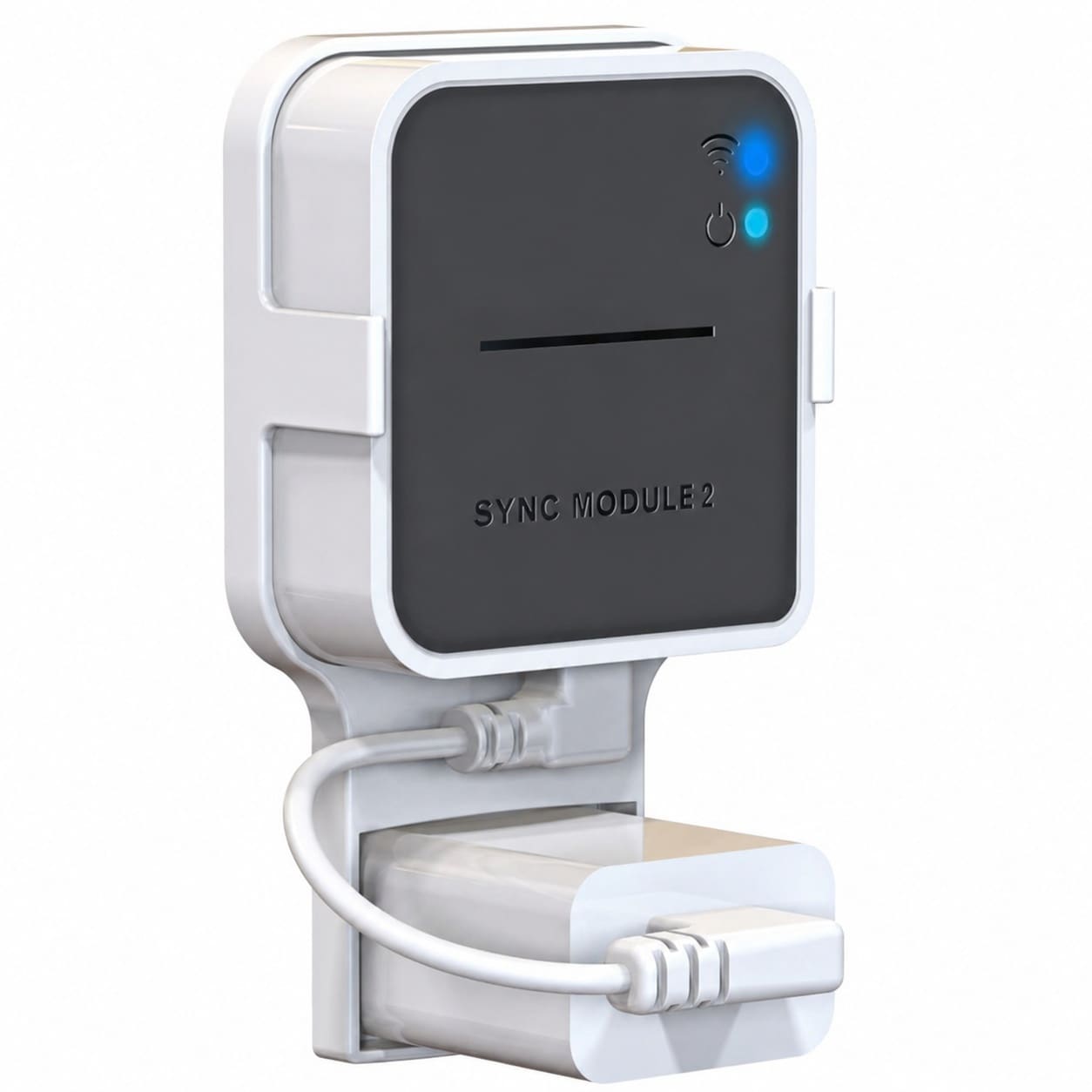 AKSCYZM  Outlet Wall Mount for Sync Module 2 with Short Cable No Tools Needed Secure Holder for Indoor Outdoor Home Security Camera 1 pack