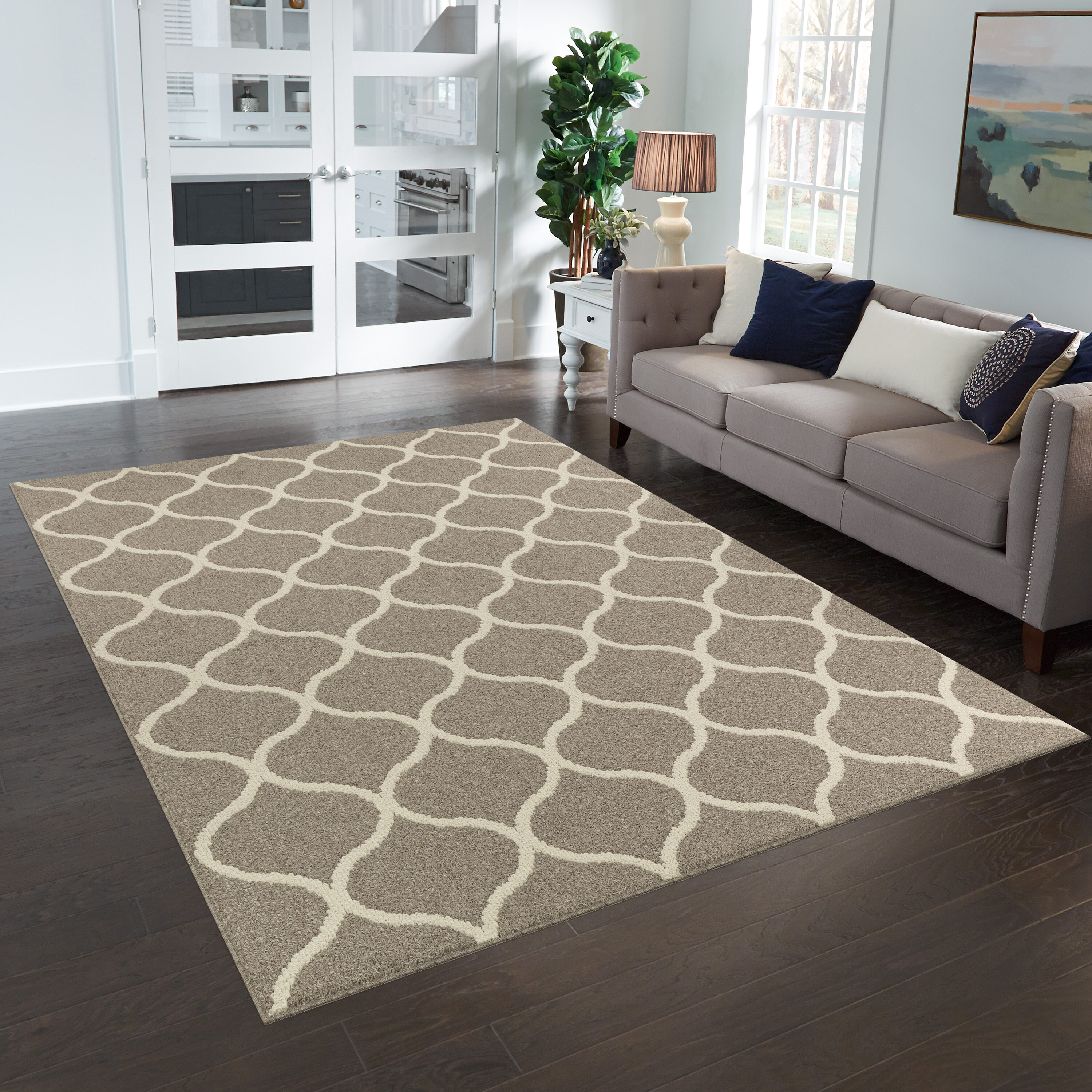 Maples Rugs 7 X 10 Beige Indoor Geometric Global Area Rug in the Rugs ...