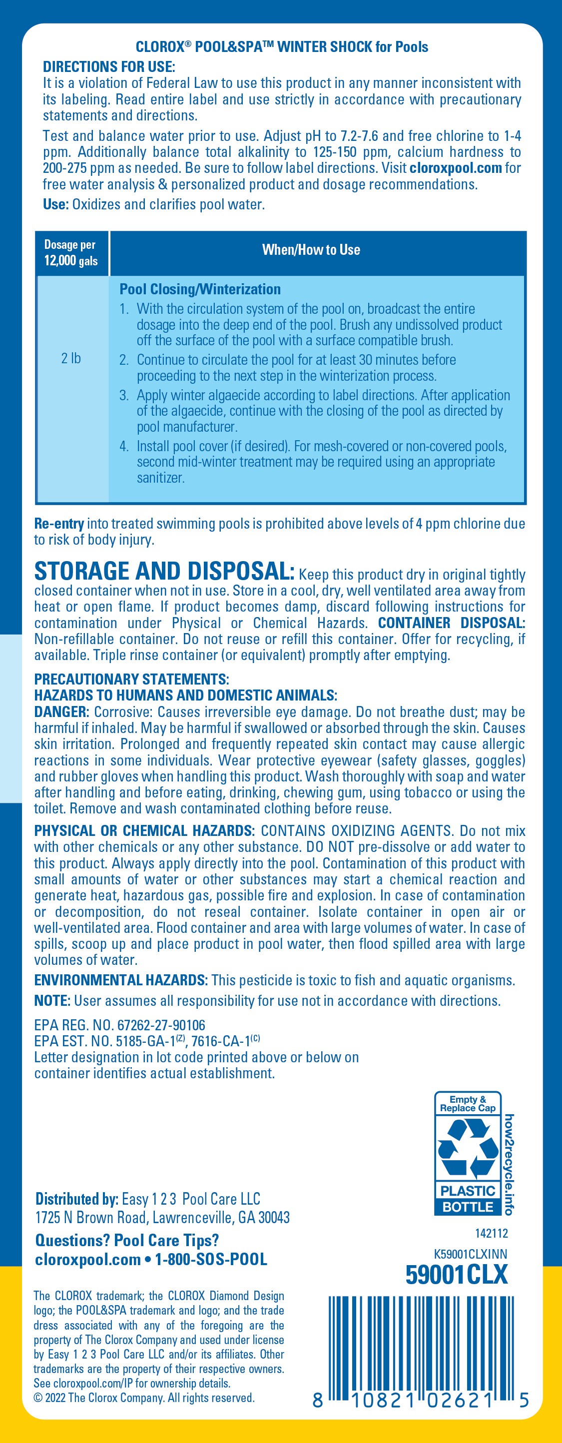 Clorox Pool&Spa 59001CLX Pool-Winterizing-Chemicals - View #3