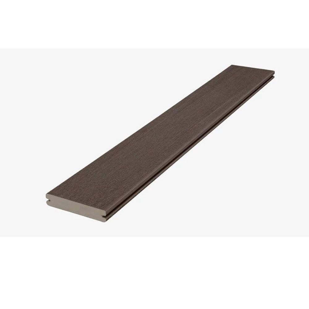 Fiberon 10685 Promenade 1-in x 5-1/2-in x 16-ft Weathered Cliff Grooved PVC Deck board