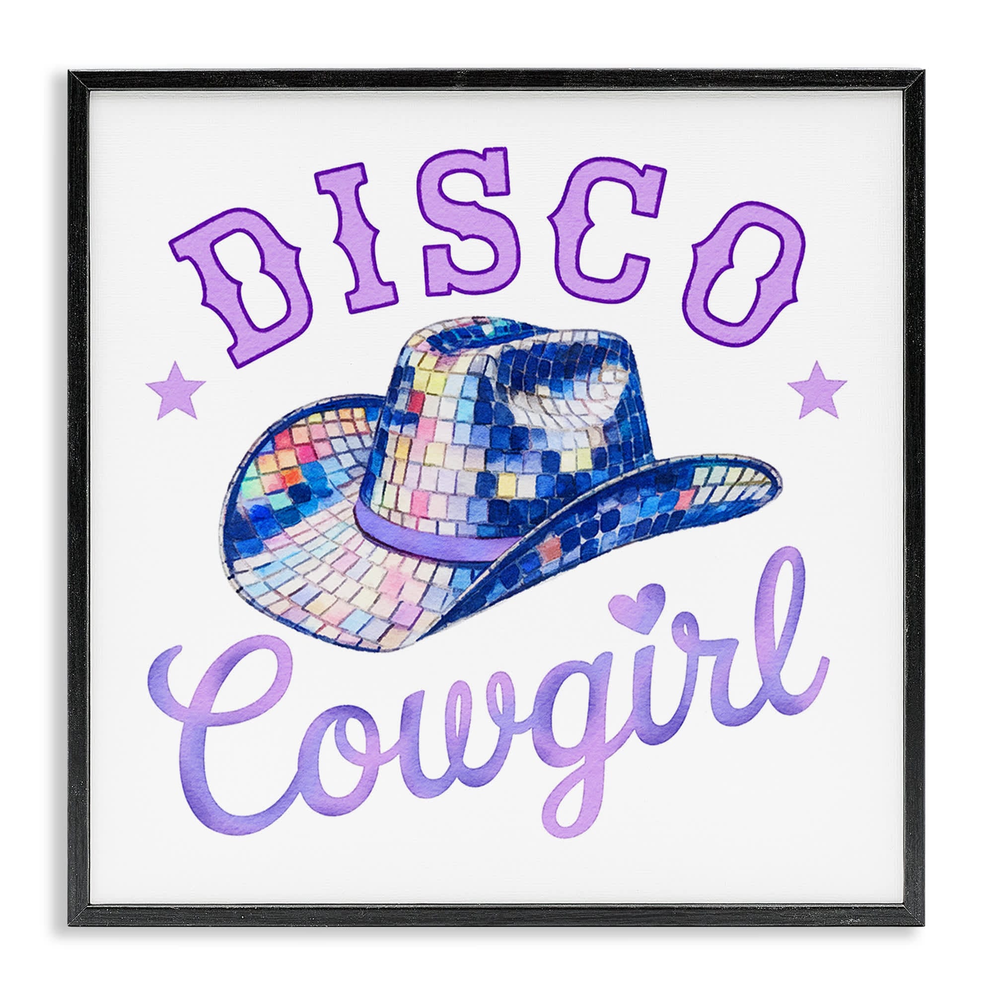 Stupell Industries Purple Disco Cowgirl Hat Giclee Art by Amanda Greenwood