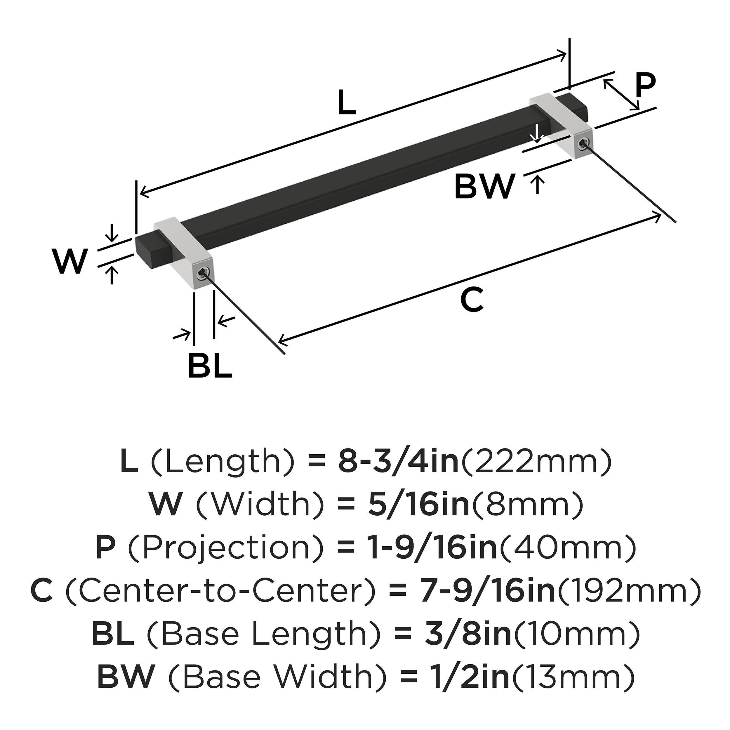 Amerock BP36725MB26 Cabinet-Pulls - View #4
