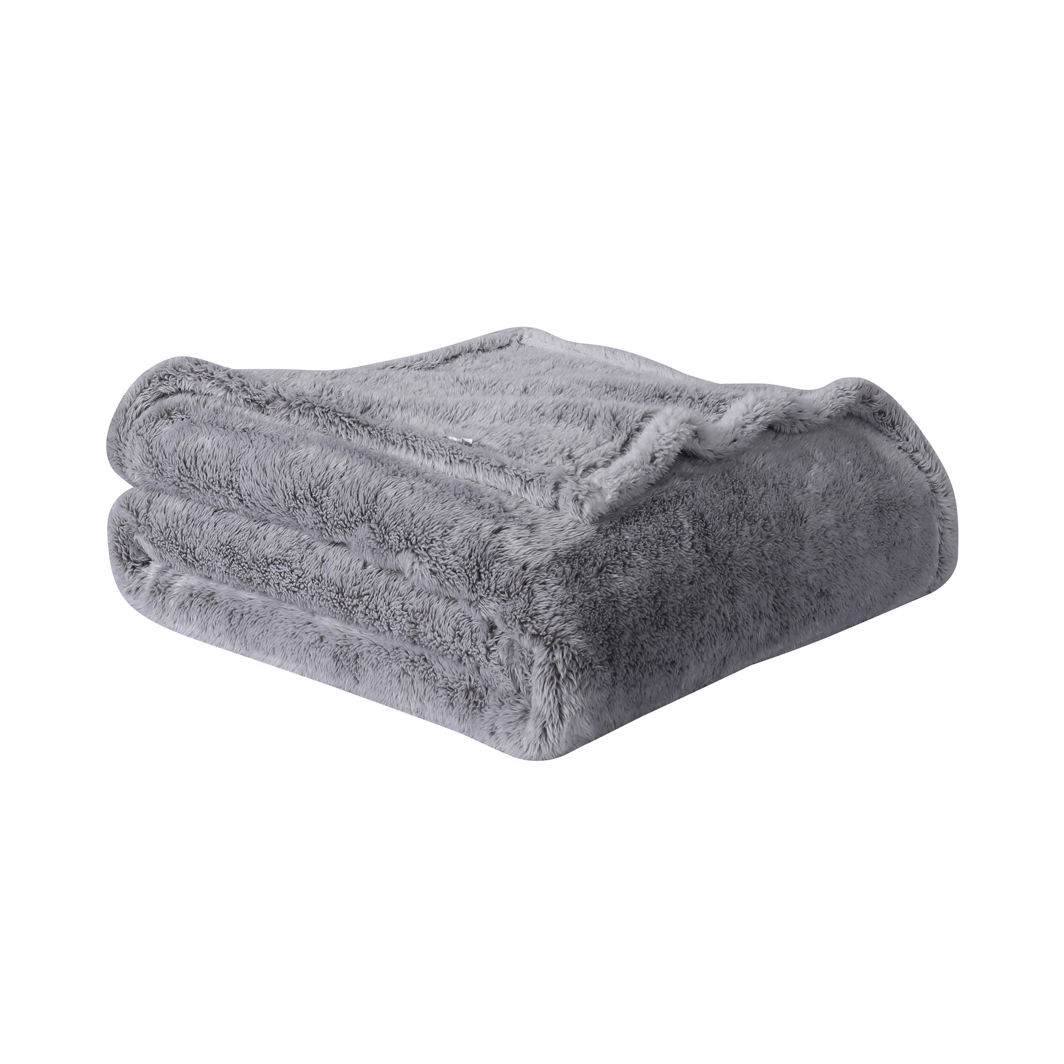 Swift Home Premier high pile oversized plush throw Grey 60-in x 70-in ...